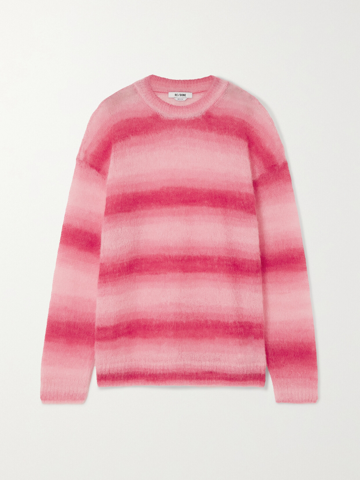 RE/DONE STRIPED BRUSHED KNITTED SWEATER