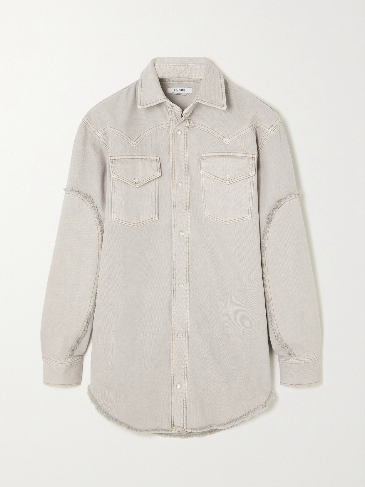 RE/DONE Oversized Denim Shirt - Gray