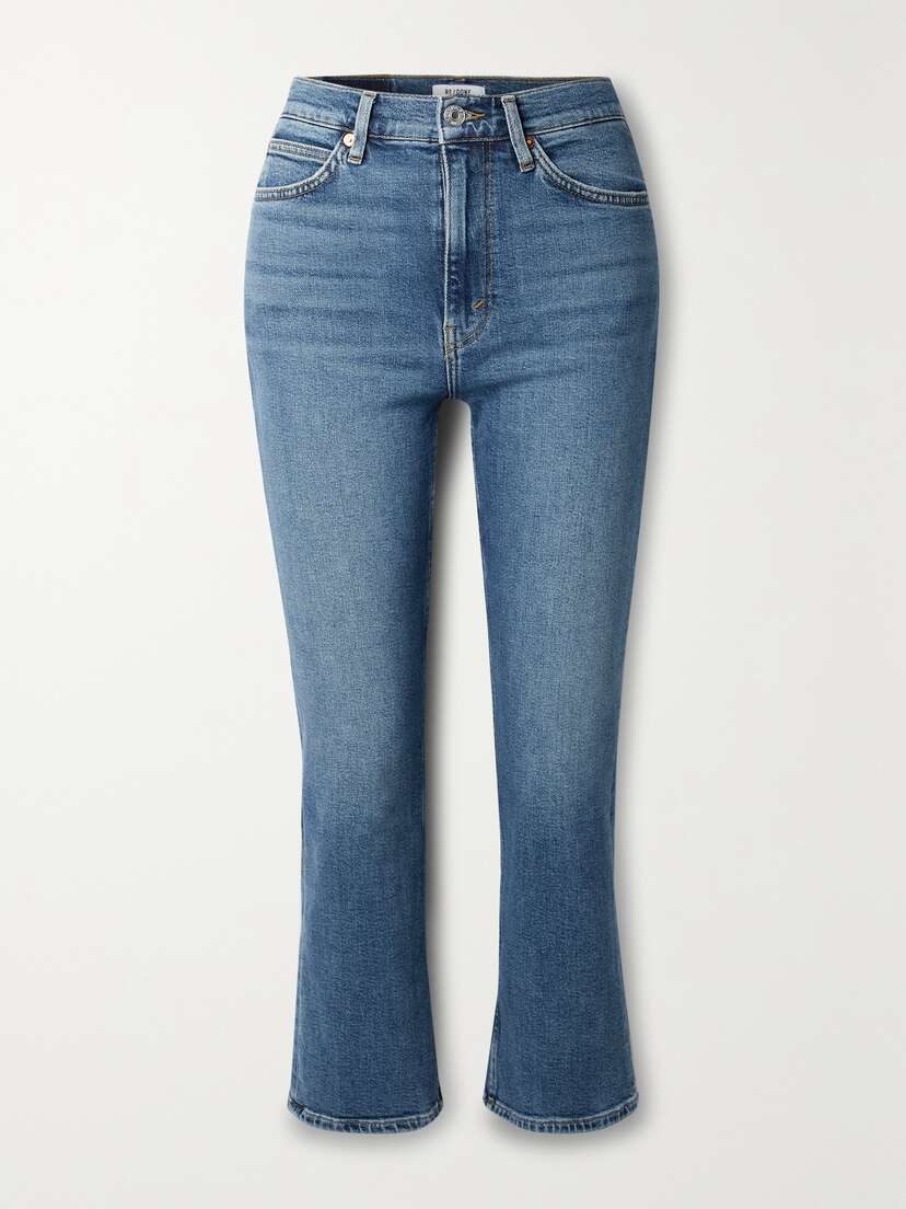 RE/DONE 70s Cropped High-rise Bootcut Jeans