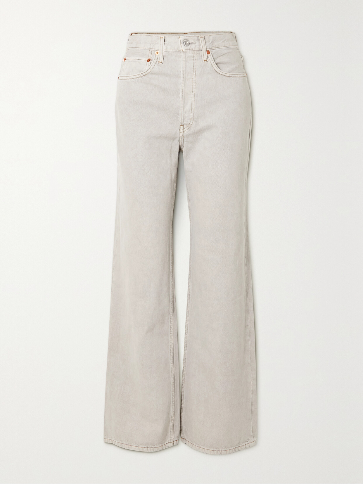 RE/DONE - 70s High-rise Wide-leg Jeans - Gray