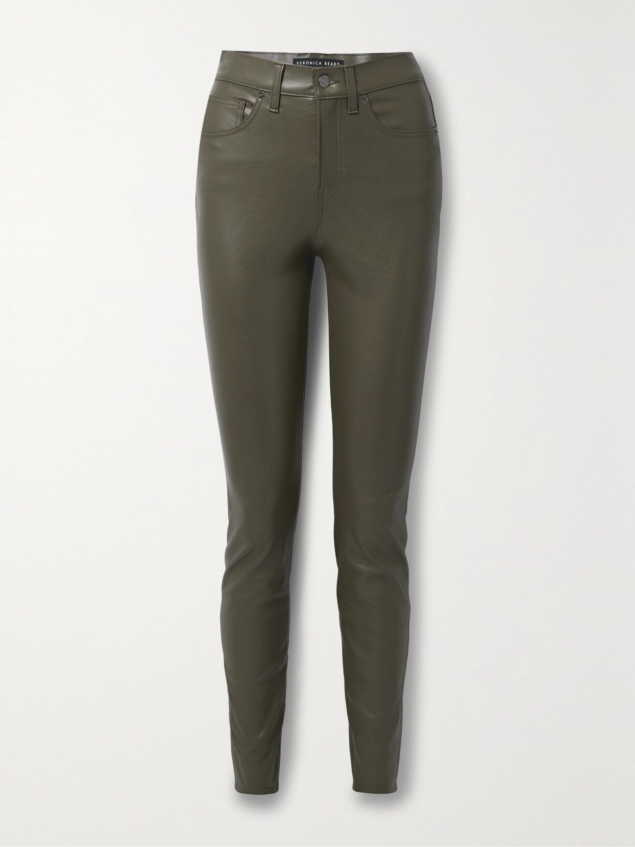 Veronica Beard - Debbie Vegan Leather Skinny Pants - Green