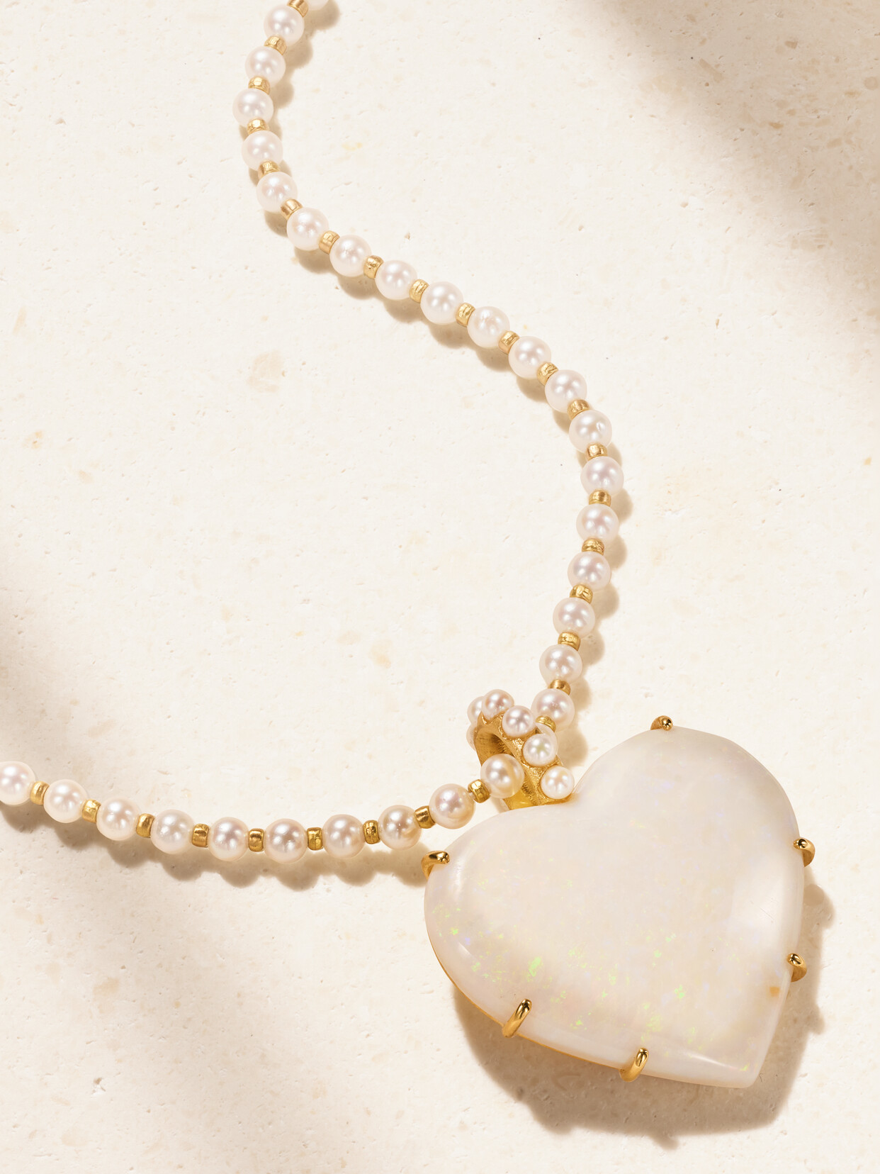 Irene Neuwirth Love 18-karat Gold, Pearl And Opal Necklace