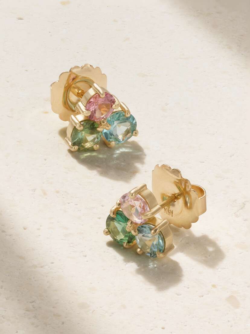 Irene Neuwirth Gemmy Gem 18-karat Gold Tourmaline Earrings