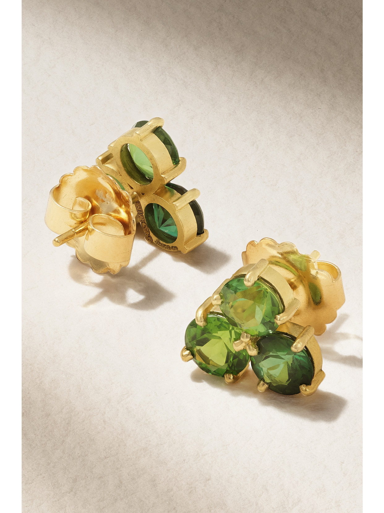 Shop Irene Neuwirth Gemmy Gem 18-karat Gold Tourmaline Earrings