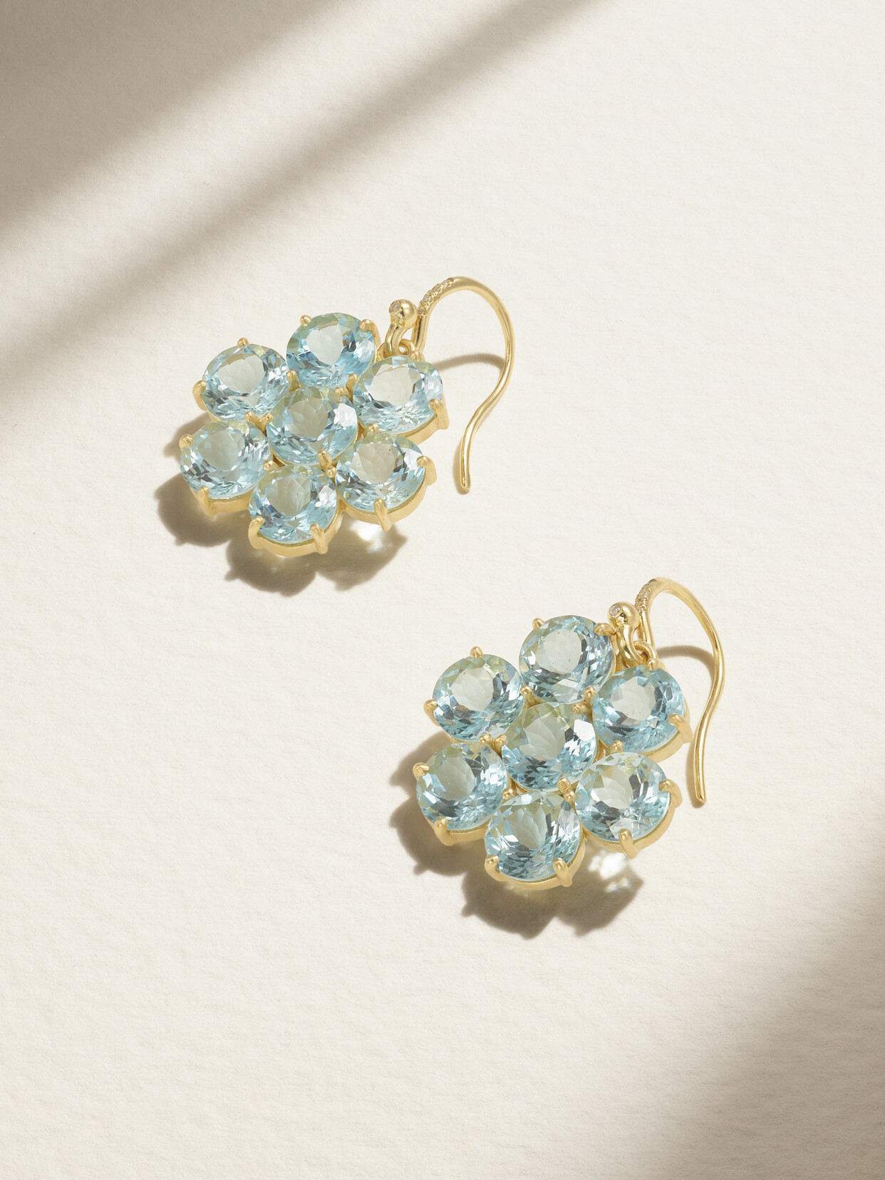 Irene Neuwirth Classic Floret 18-karat Gold, Aquamarine And Diamond Earrings