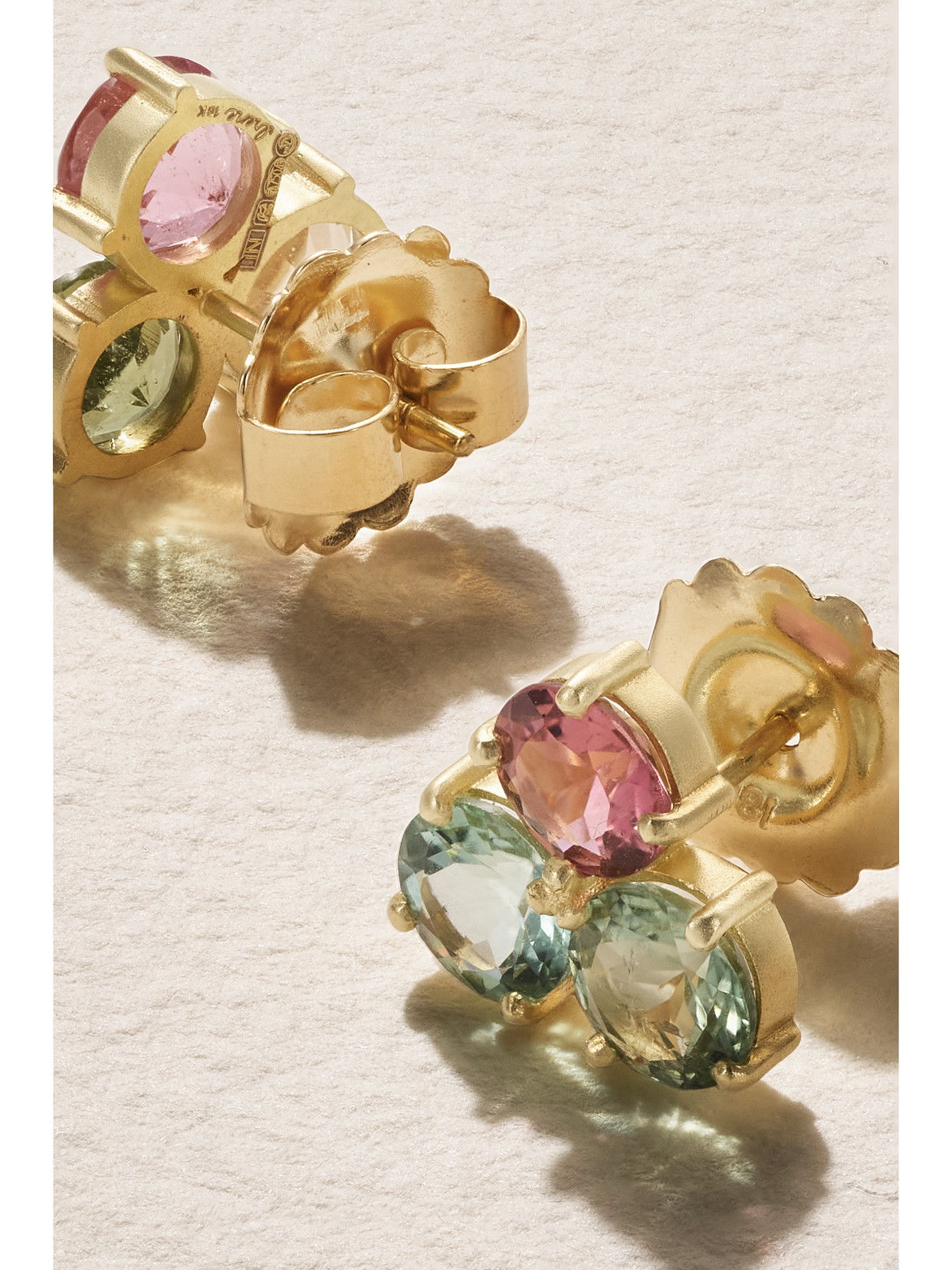 Shop Irene Neuwirth Gemmy Gem 18-karat Gold Tourmaline Earrings