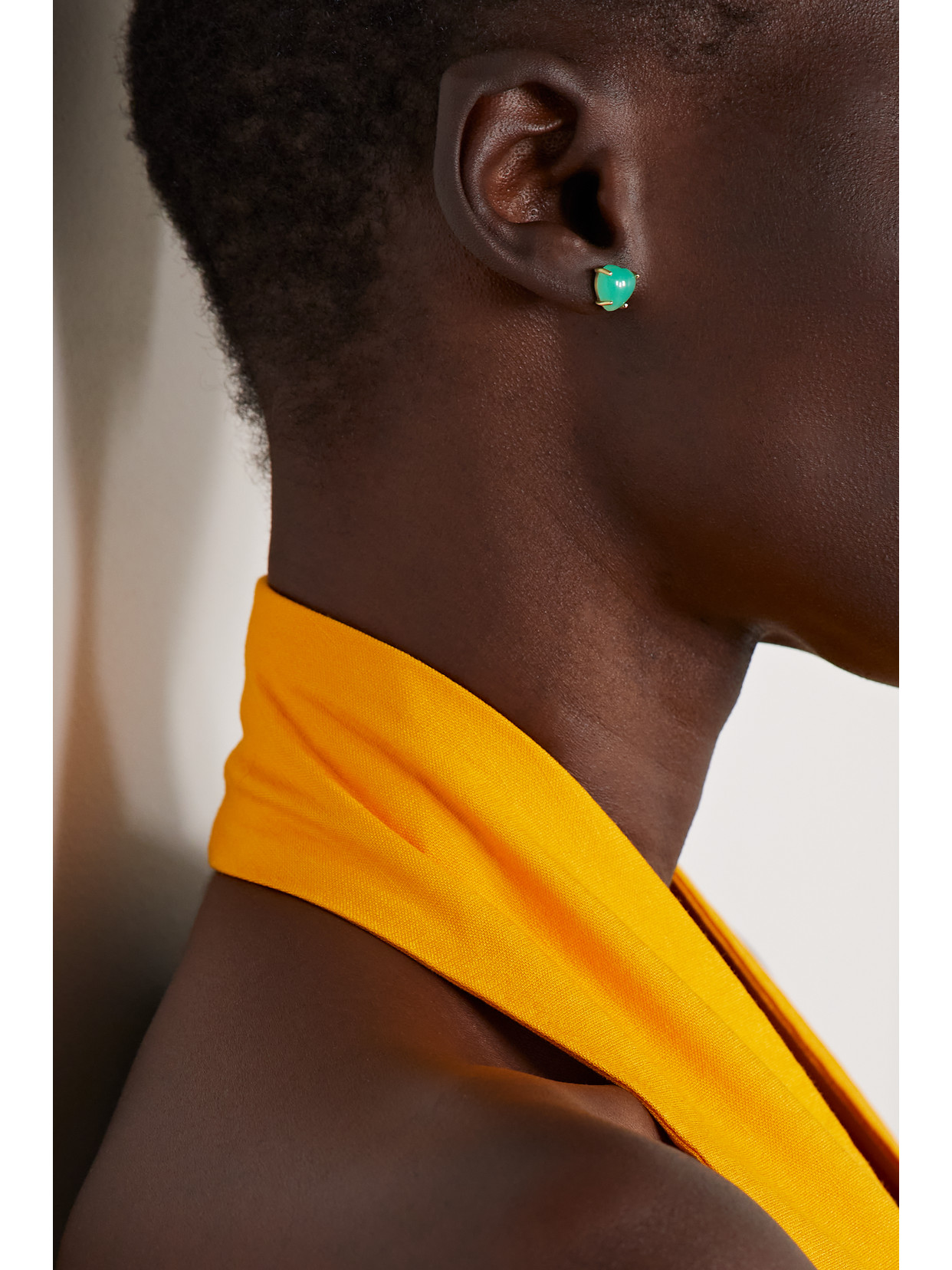 Shop Irene Neuwirth Love 18-karat Gold Chrysoprase Earrings