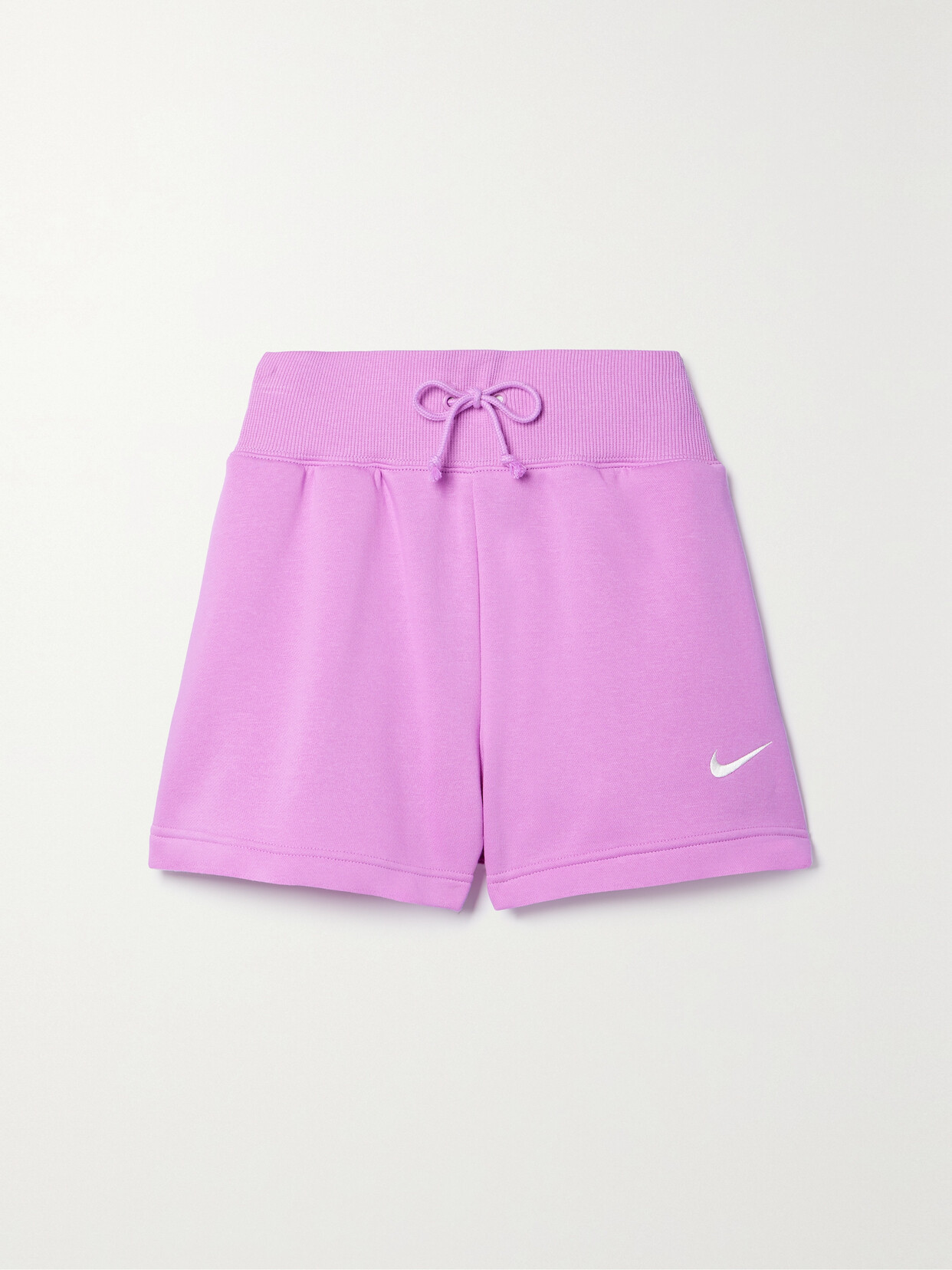 Nike - Phoenix Fleece Embroidered Cotton-blend Jersey Shorts - Pink