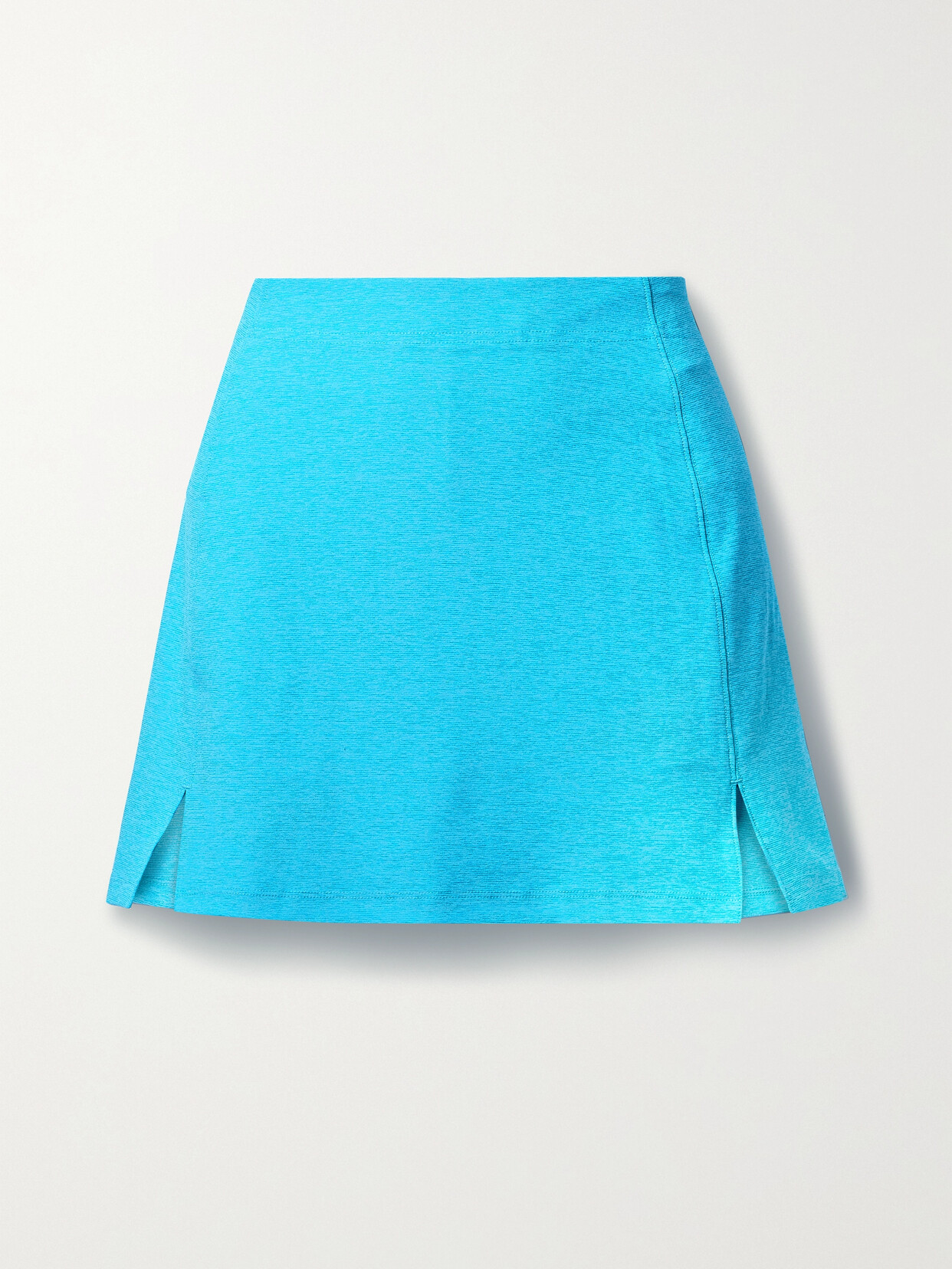 Outdoor Voices - Warmup Layered Stretch-jersey Mini Skirt - Blue