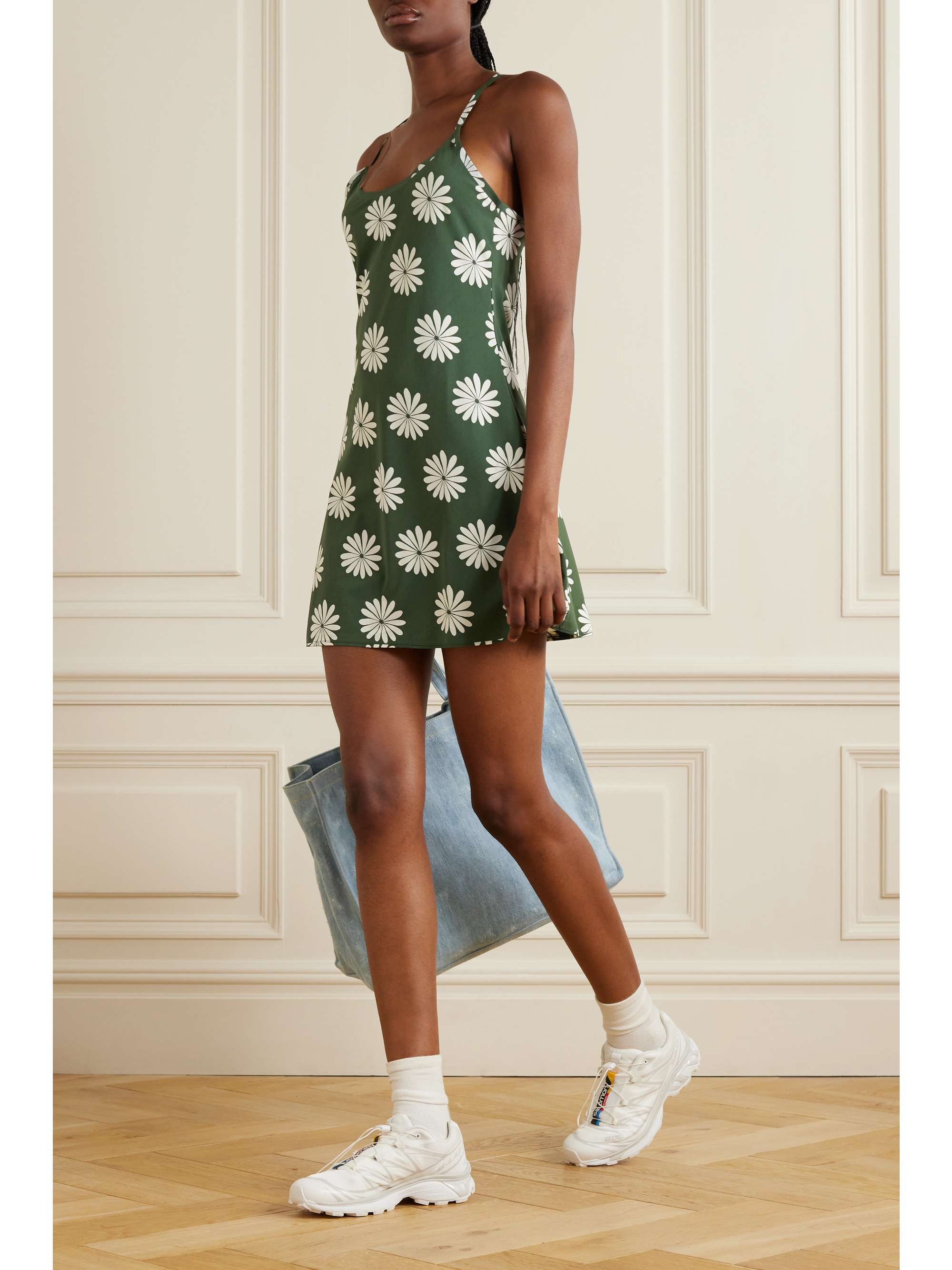 OUTDOOR VOICES The Exercise floralprint LightSpeed tennis dress NET