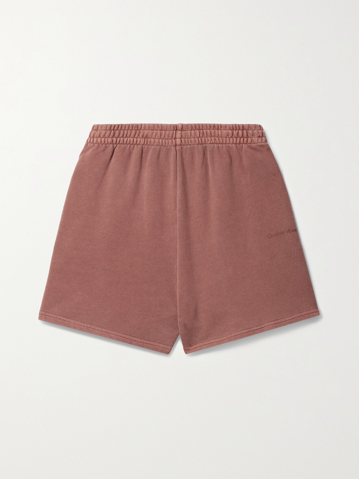 Outdoor Voices - + Net Sustain Organic Cotton-jersey Shorts - Brown