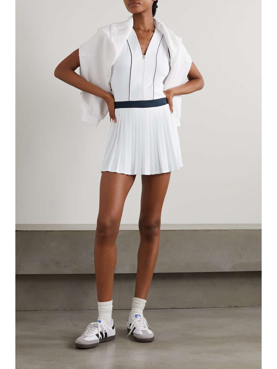 VARLEY Downing Court pleated cottonjersey tennis dress NETAPORTER