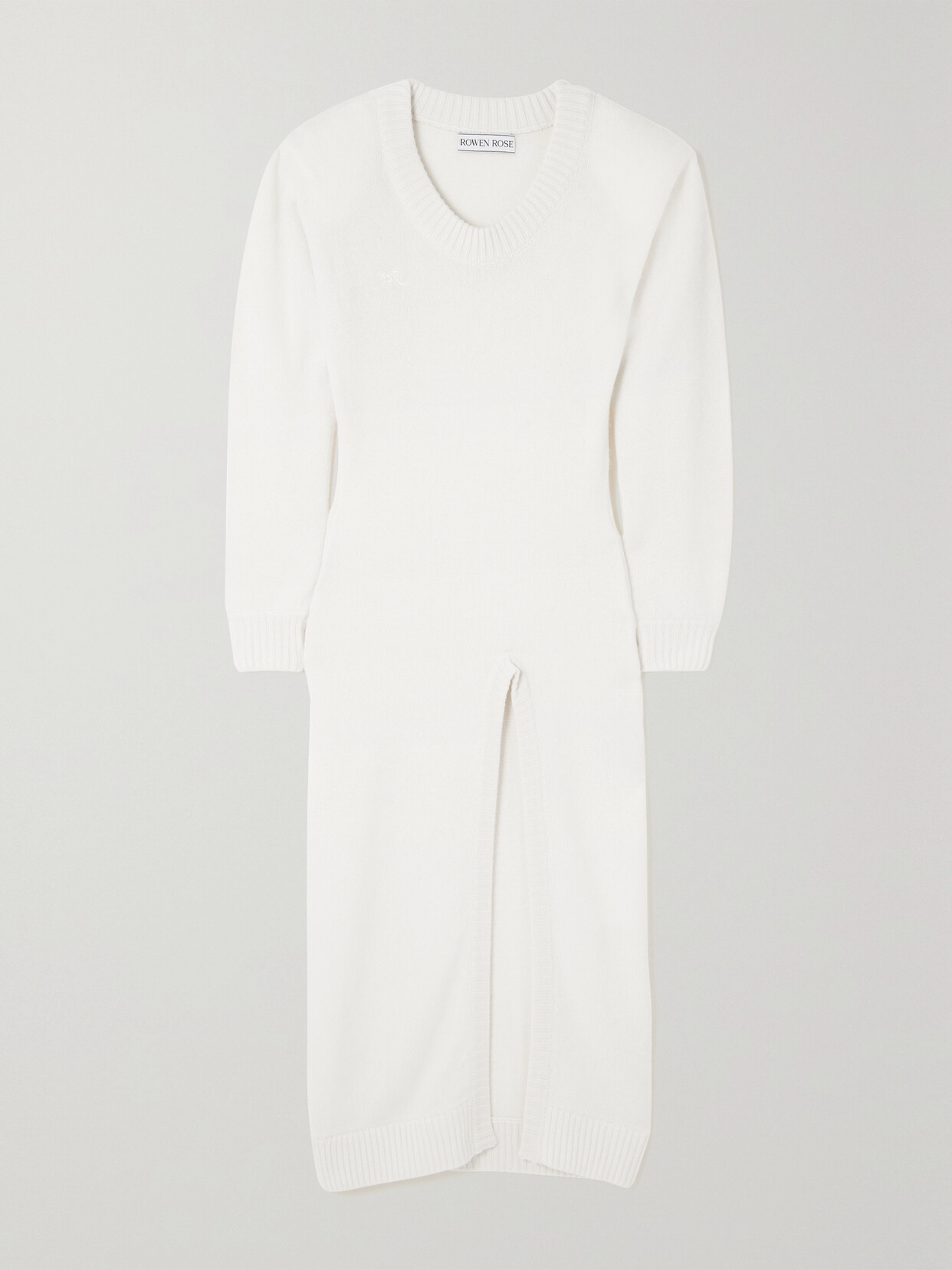 Rowen Rose - Cashmere Midi Dress - White