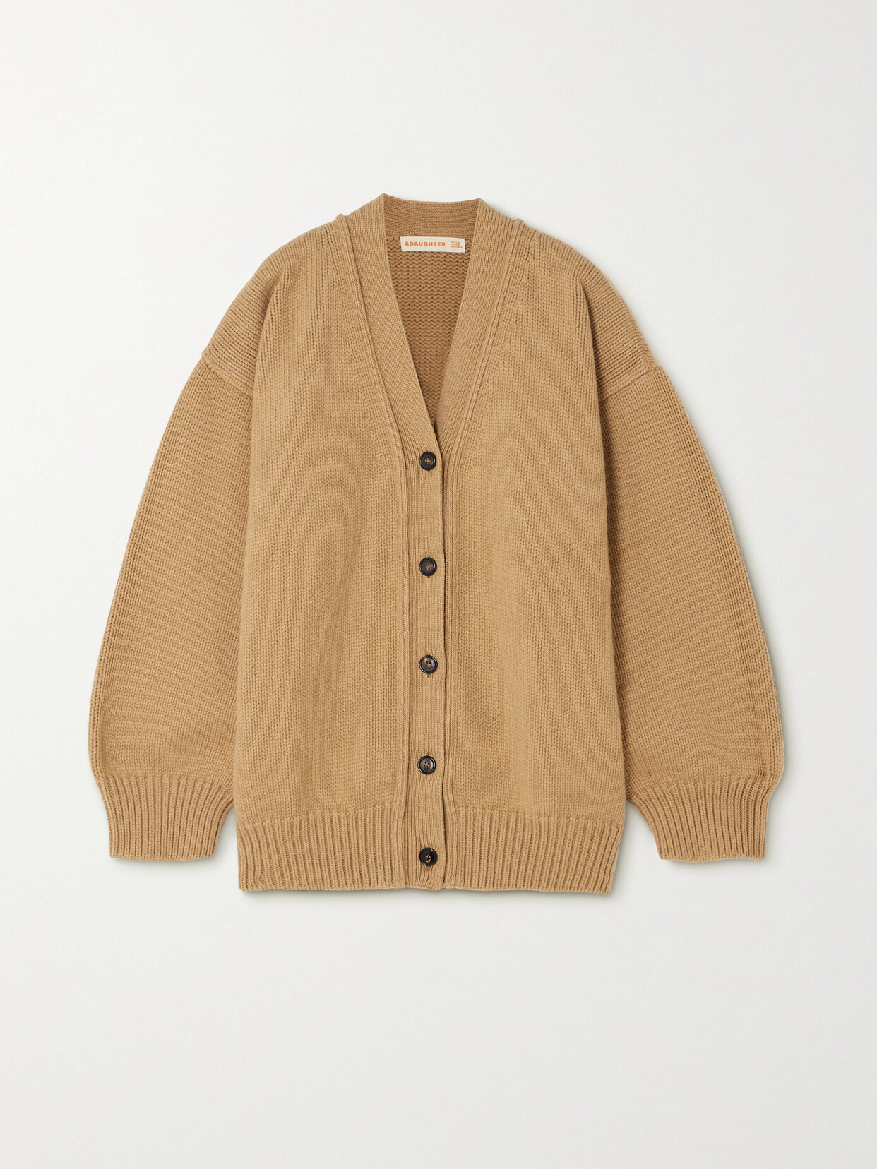 And-daughter + Net Sustain Caragh Wool Cardigan In Brown