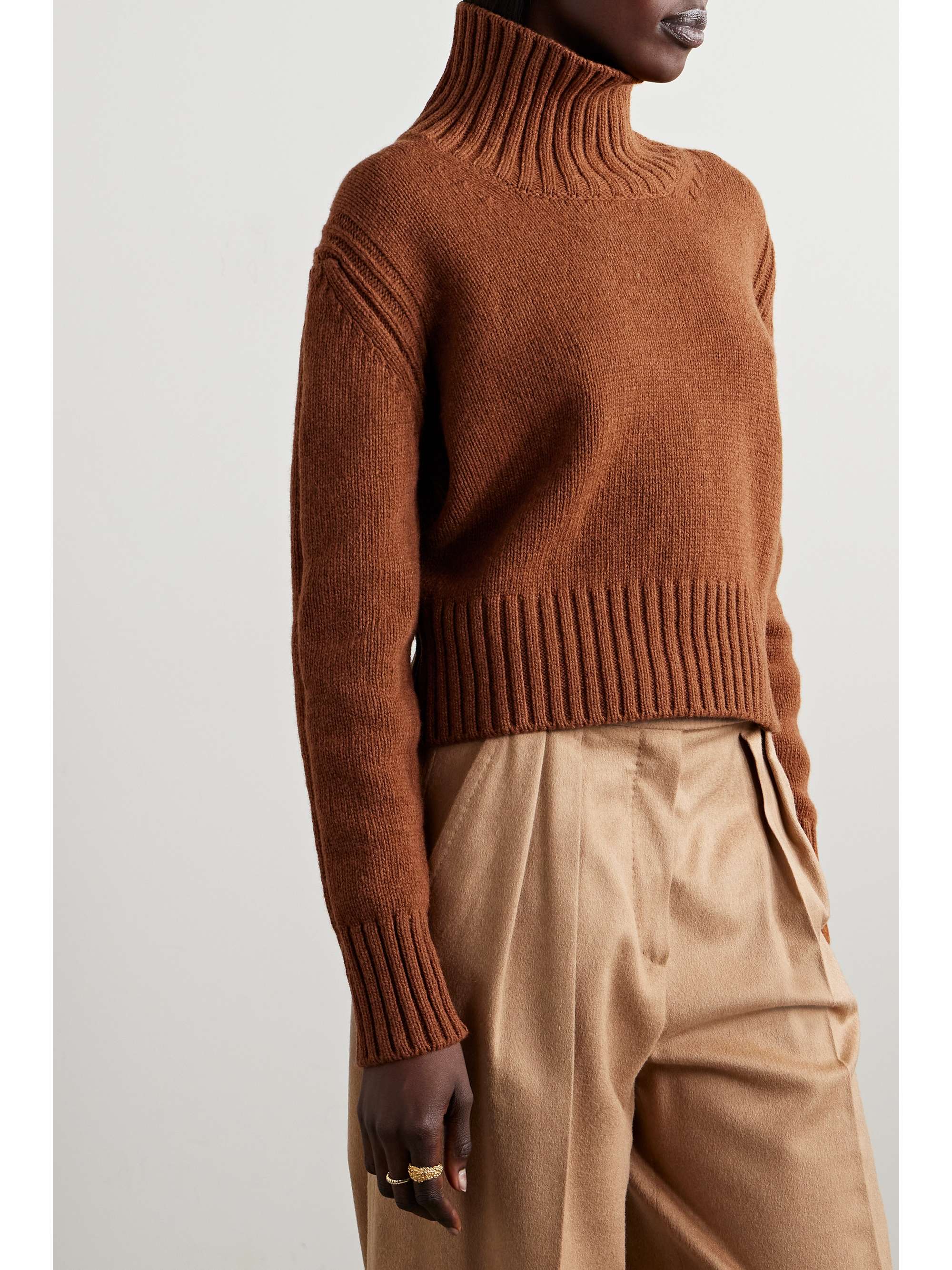 &DAUGHTER Fintra cropped wool turtleneck sweater