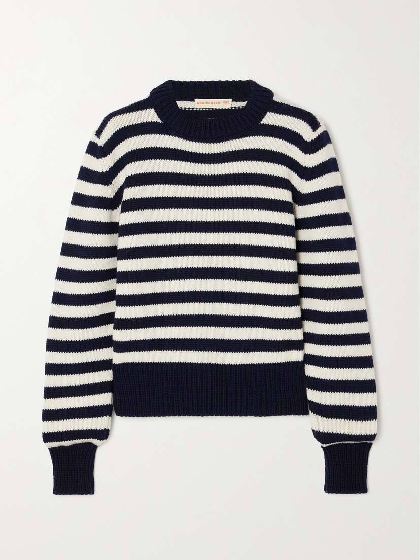 &Daughter + Net Sustain Agnes Striped Wool Sweater - x large