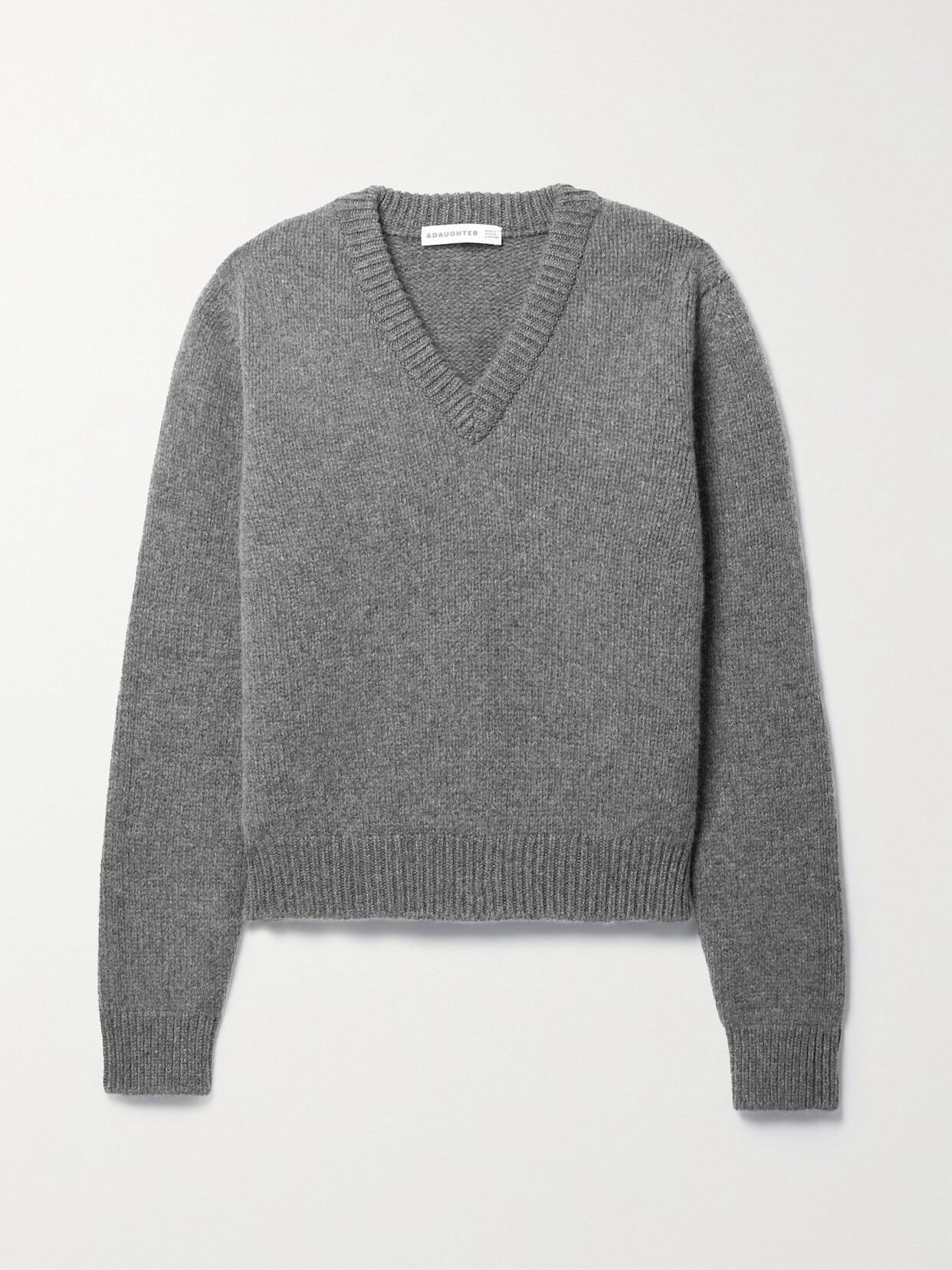 &Daughter - + Net Sustain Glenn Ribbed Wool Sweater - Gray