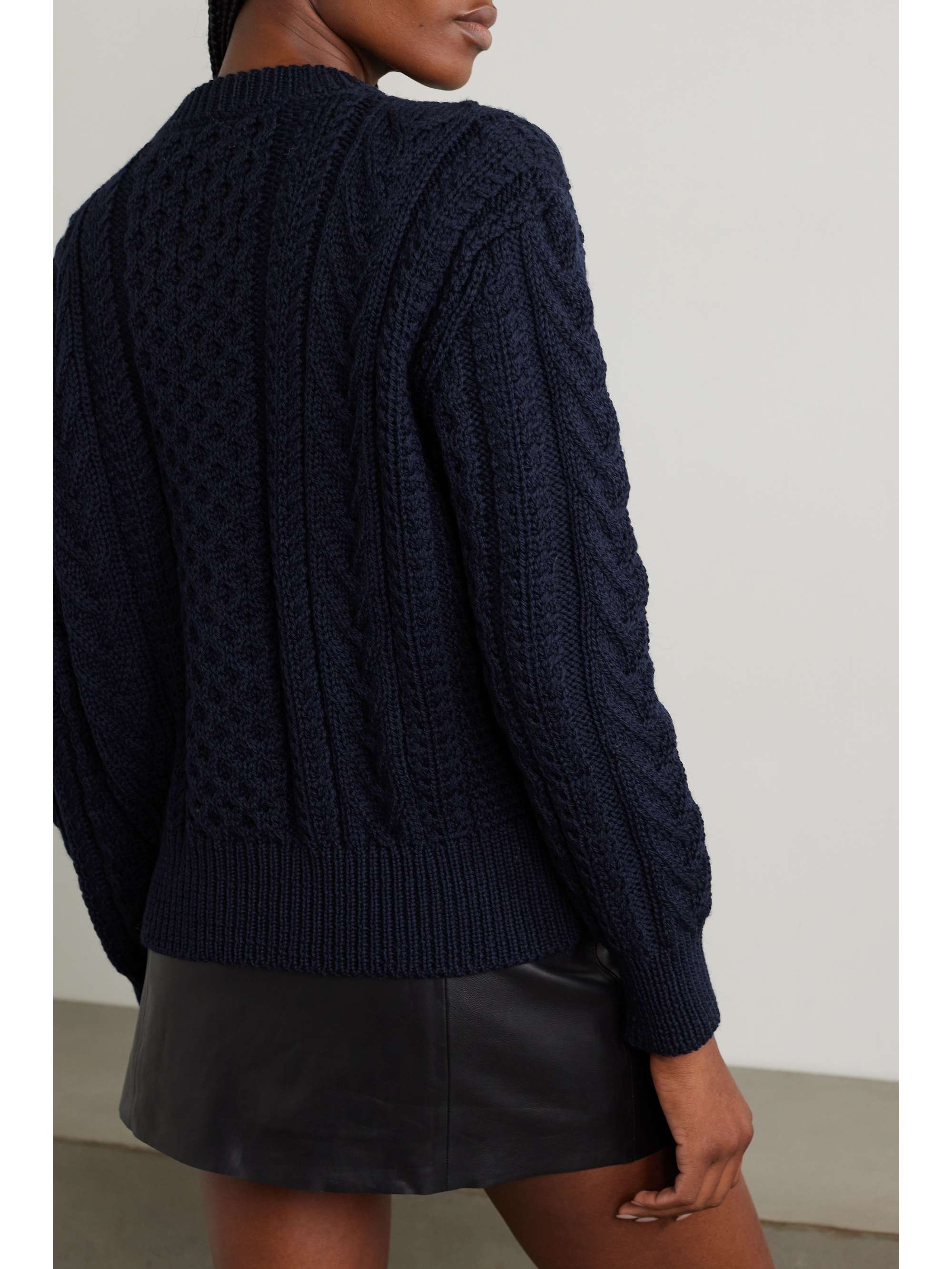 &DAUGHTER Aran cable-knit wool sweater
