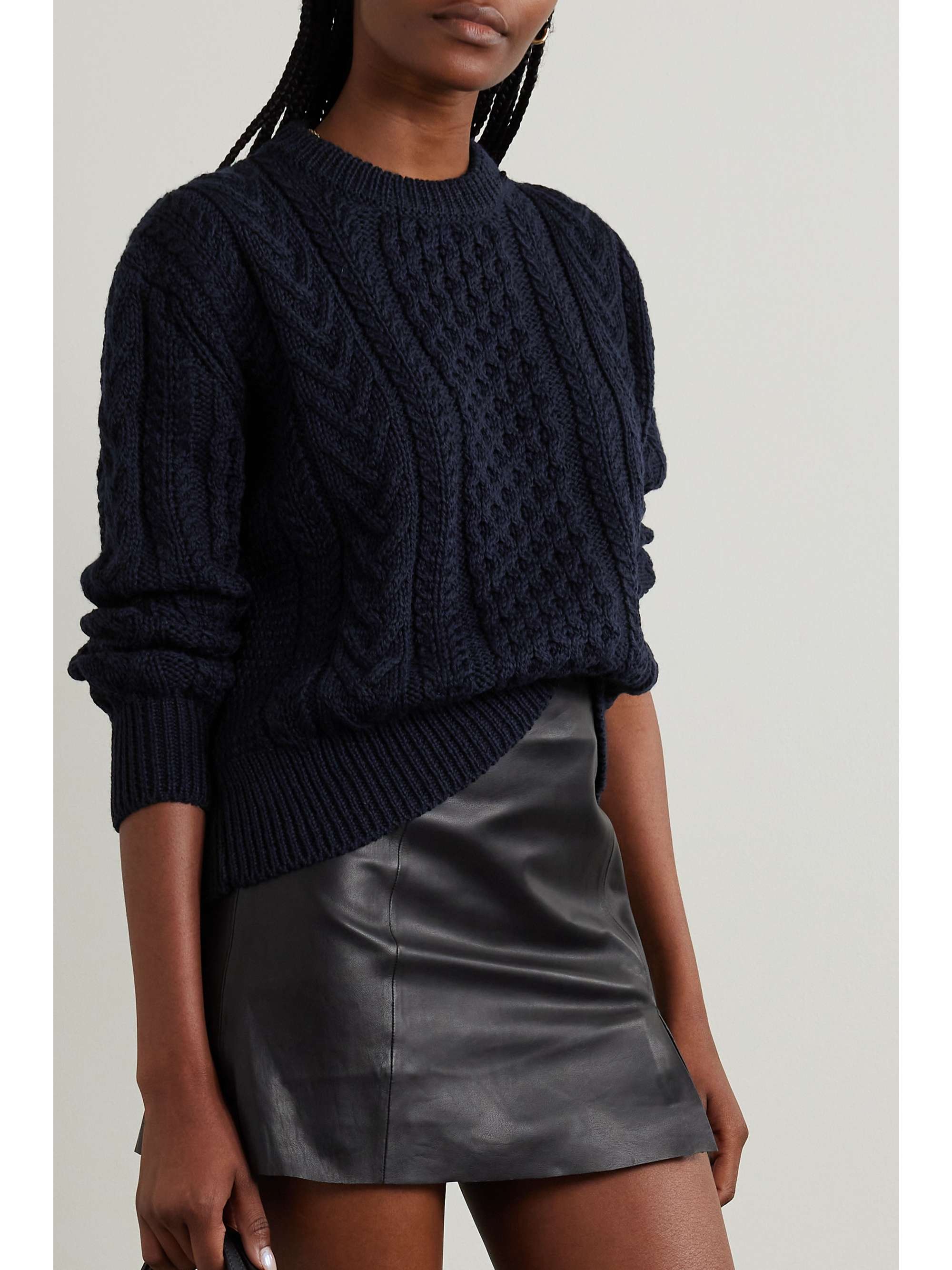 &DAUGHTER Aran cable-knit wool sweater