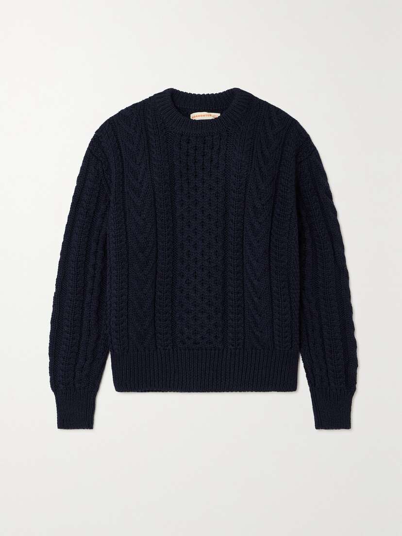 &Daughter + Net Sustain Aran Cable-knit Wool Sweater -  - x large