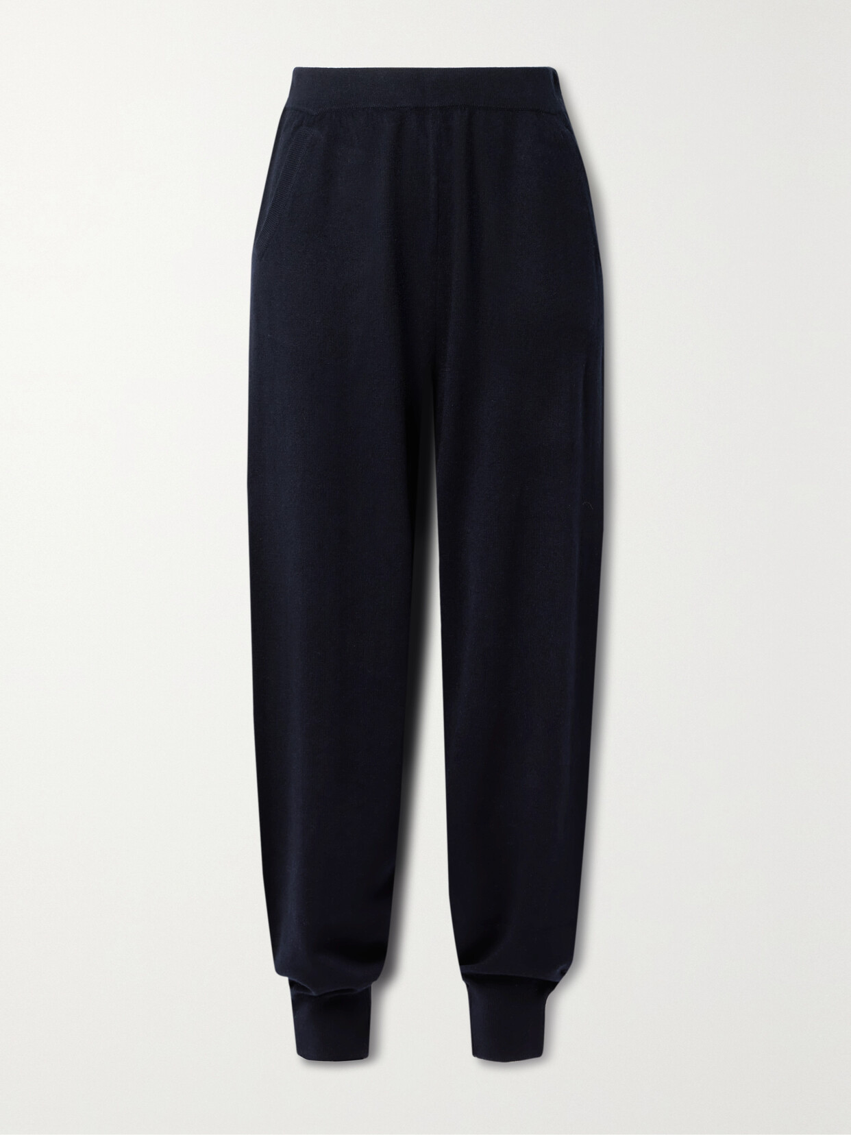 Allude Cashmere Tapered Track Pants In Blue