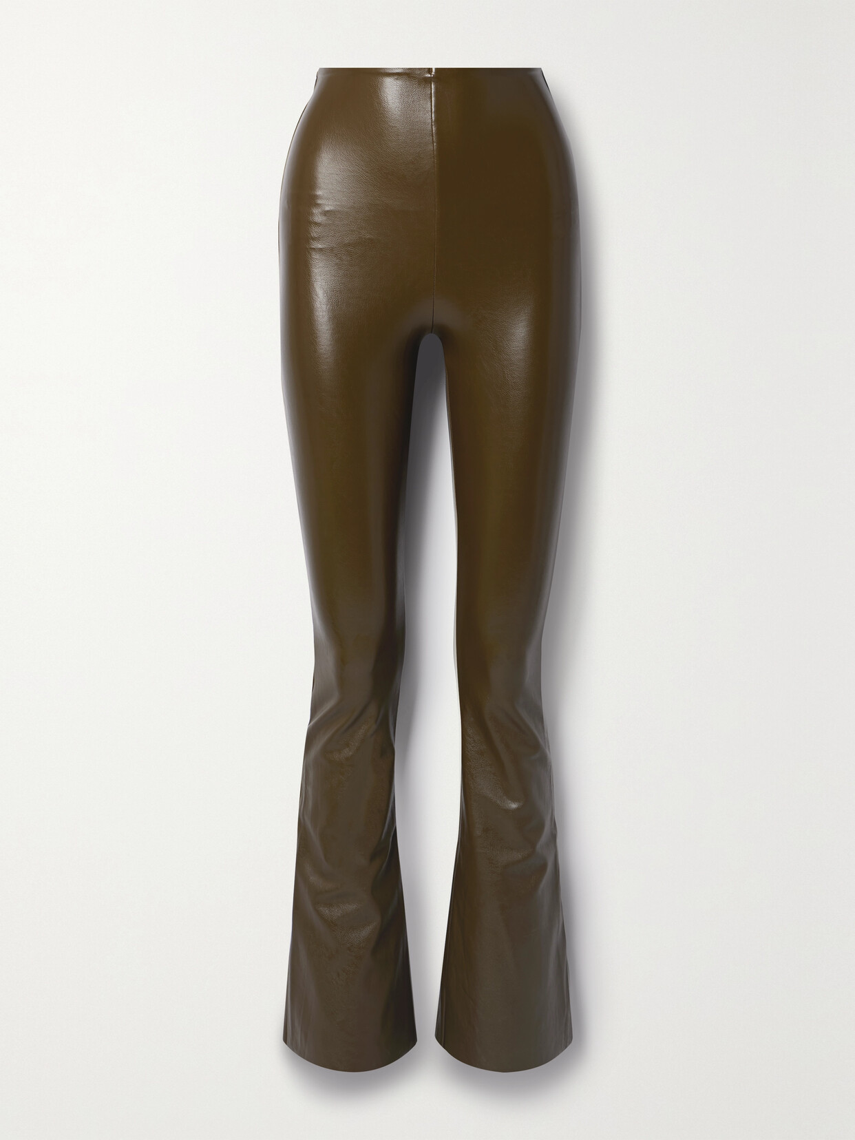 Commando - Faux Stretch-leather Flared Pants - Brown