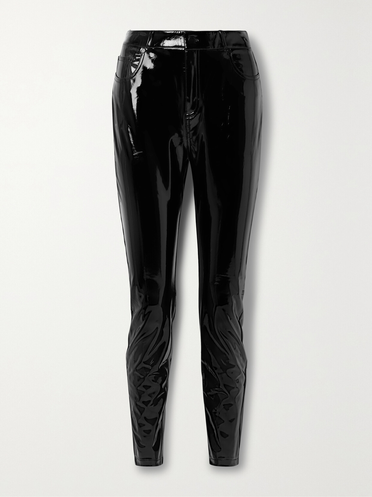 Commando - Faux Stretch Patent-leather Skinny Pants - Black