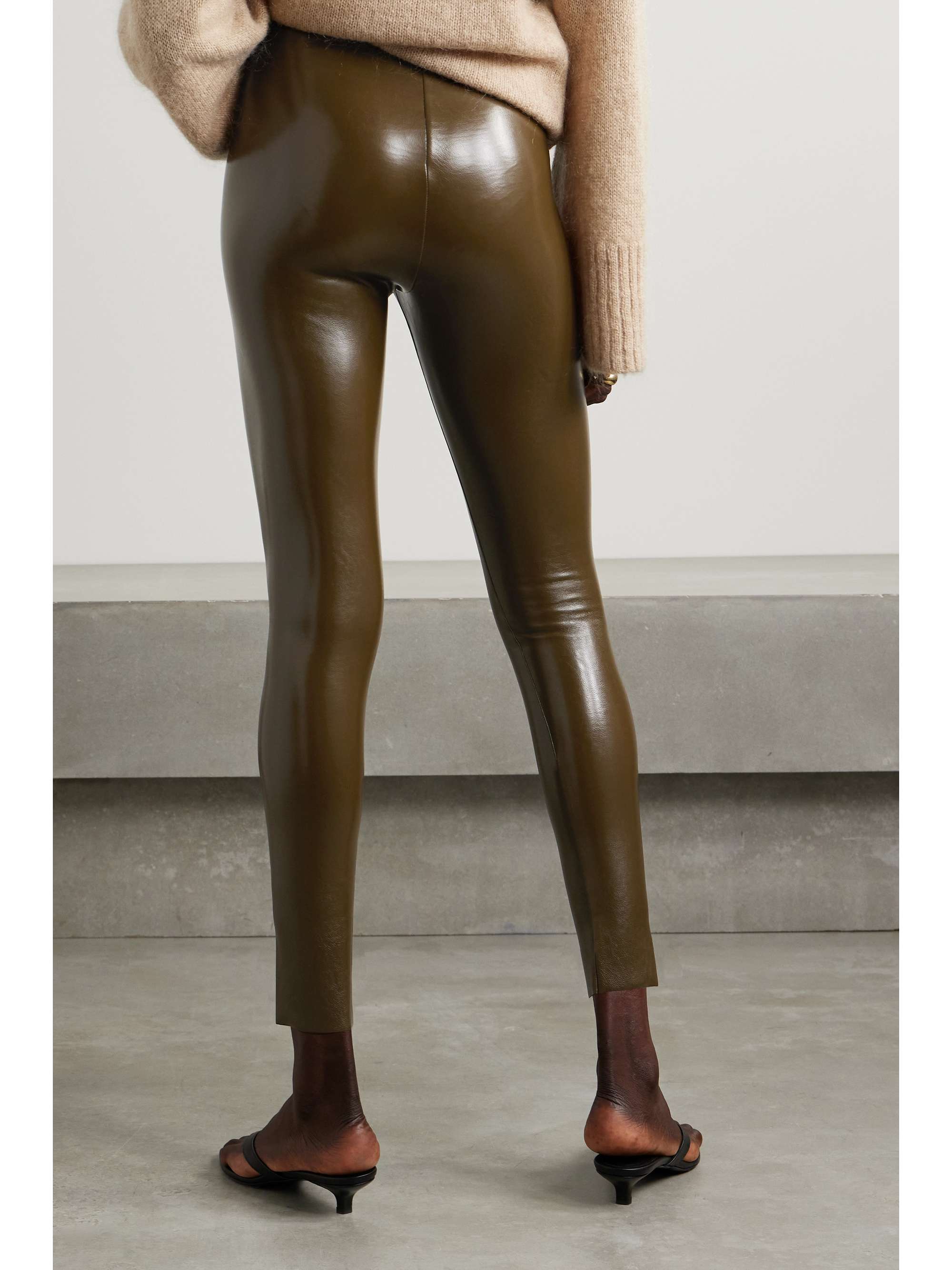 COMMANDO Faux stretch-leather leggings