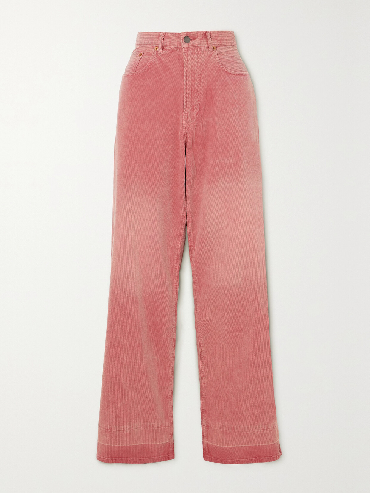 DENIMIST TERI COTTON-CORDUROY WIDE-LEG PANTS