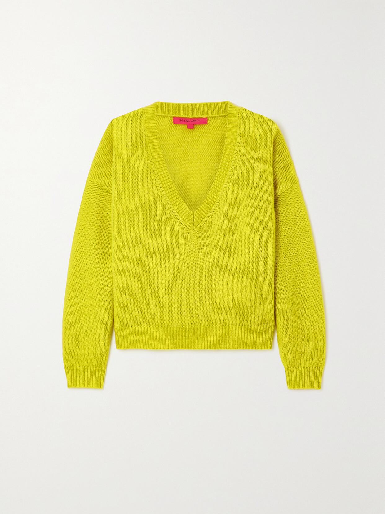 Shop The Elder Statesman Nimbus Cashmere And Cotton-blend Sweater In Yellow