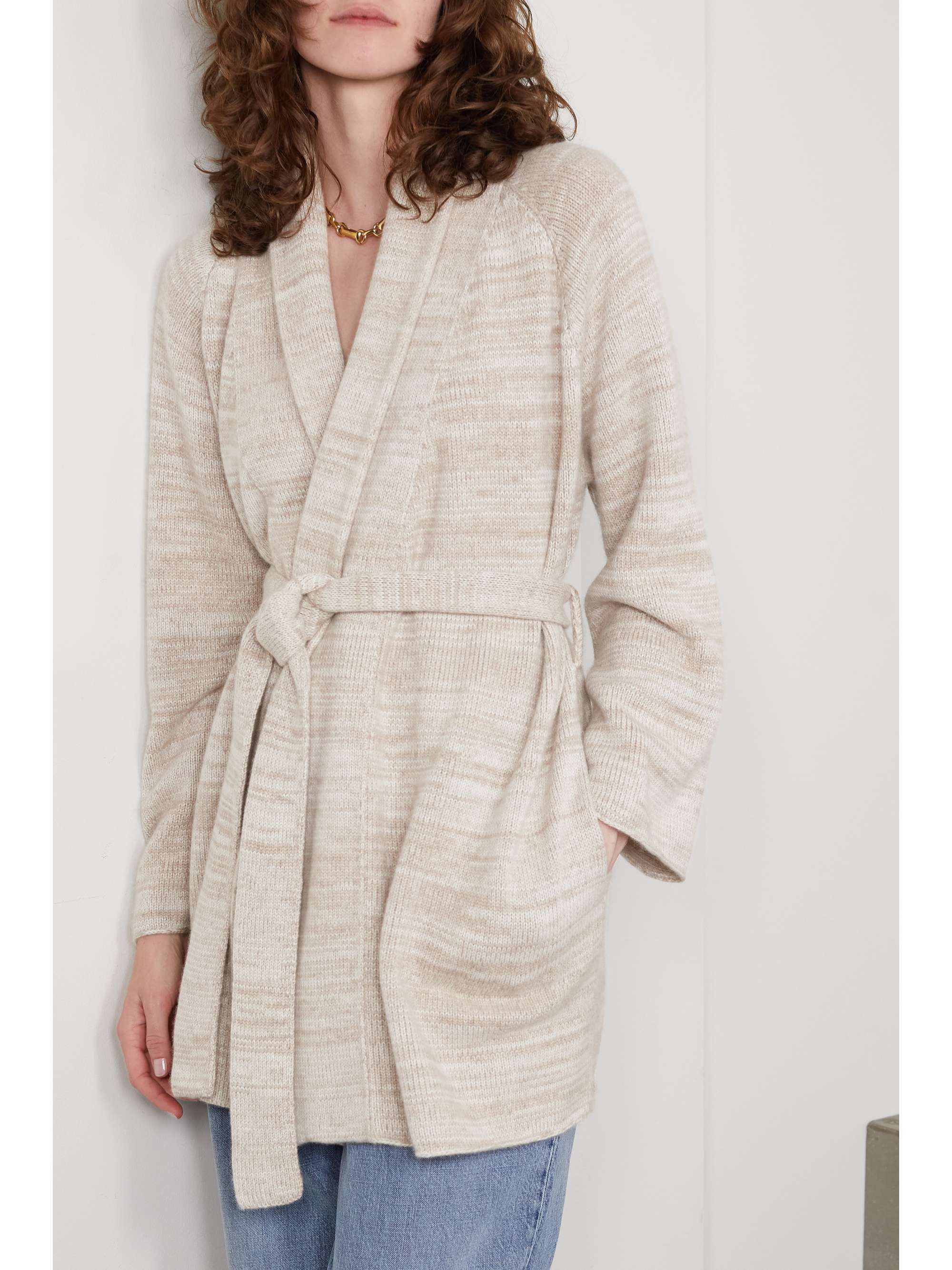 THE ELDER STATESMAN Belted cashmere cardigan | NET-A-PORTER