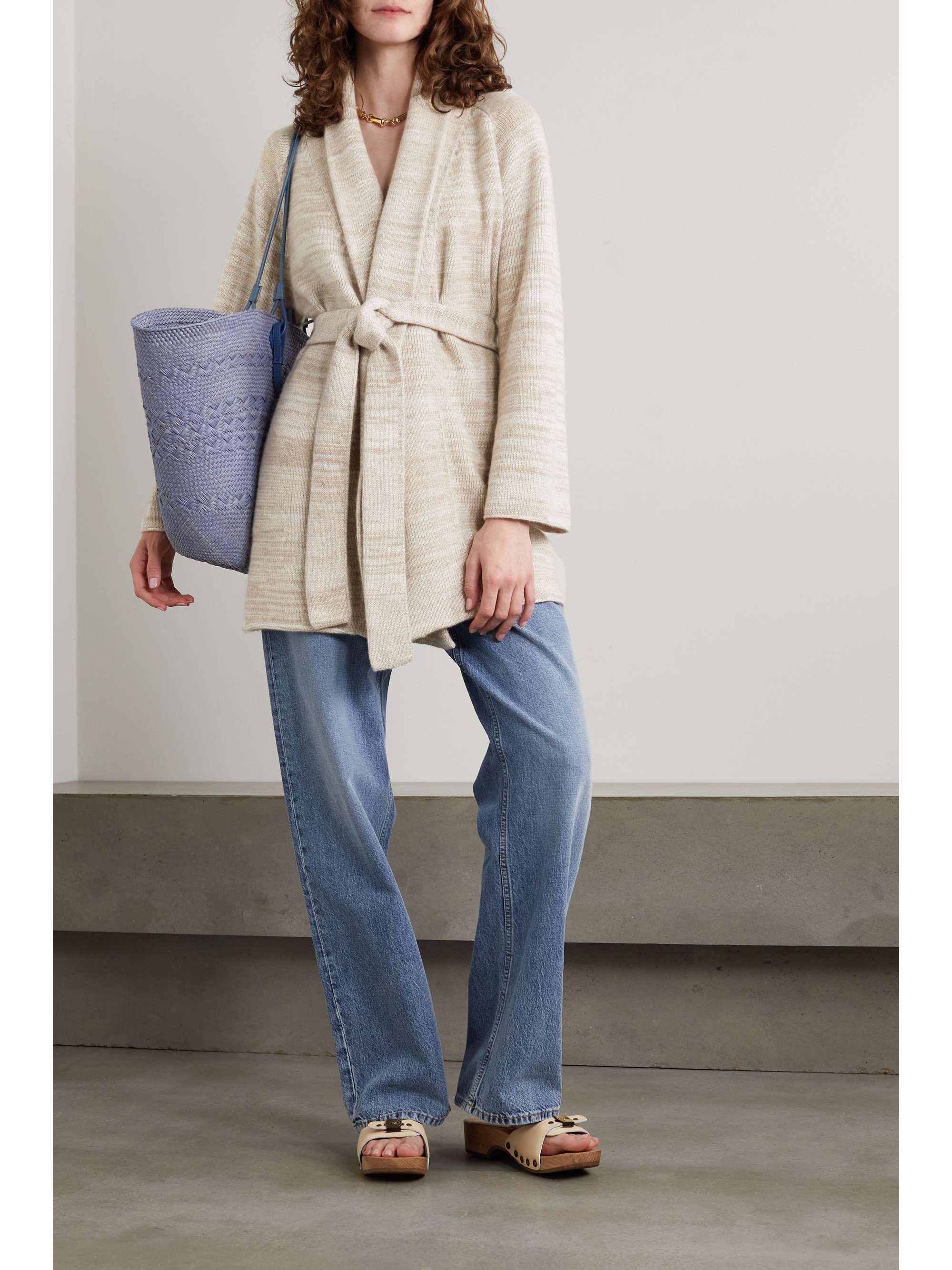 THE ELDER STATESMAN Belted cashmere cardigan | NET-A-PORTER