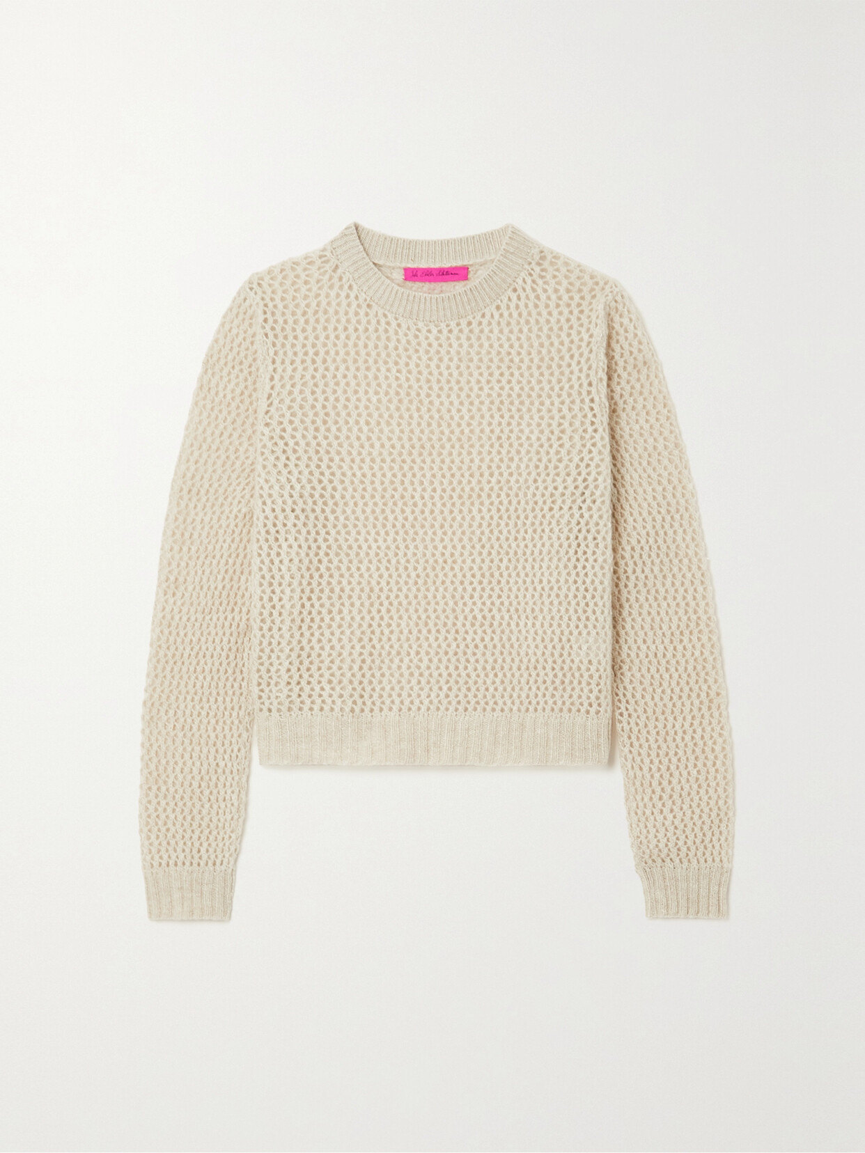 The Elder Statesman Divvy Open-knit Cashmere Sweater - White