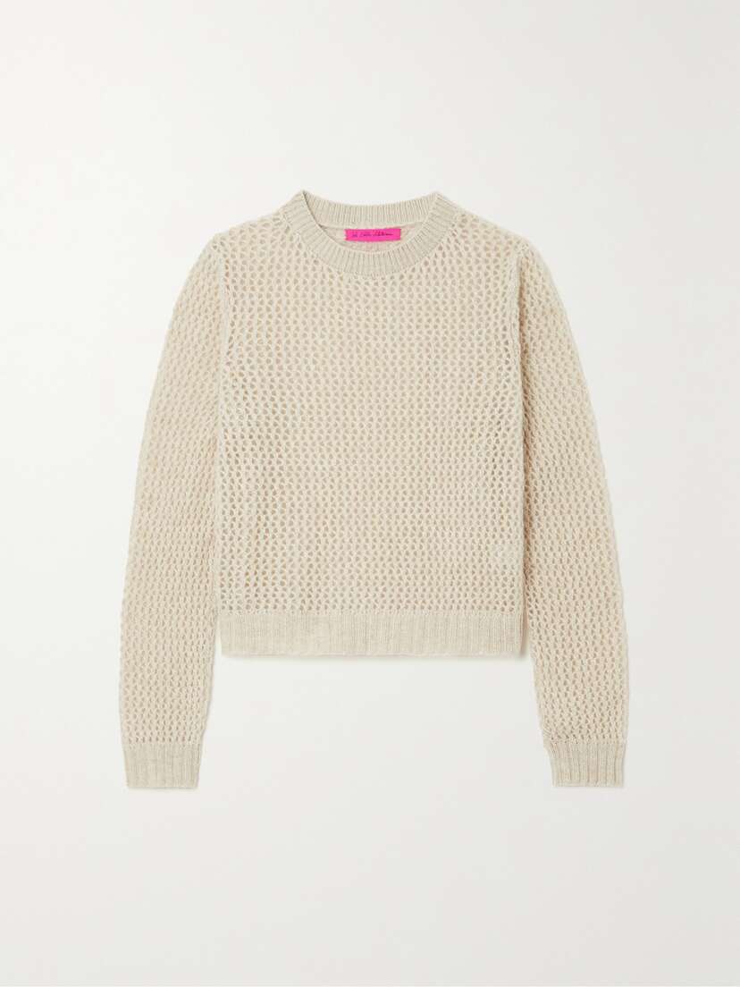 The Elder Statesman Divvy Open-knit Cashmere Sweater