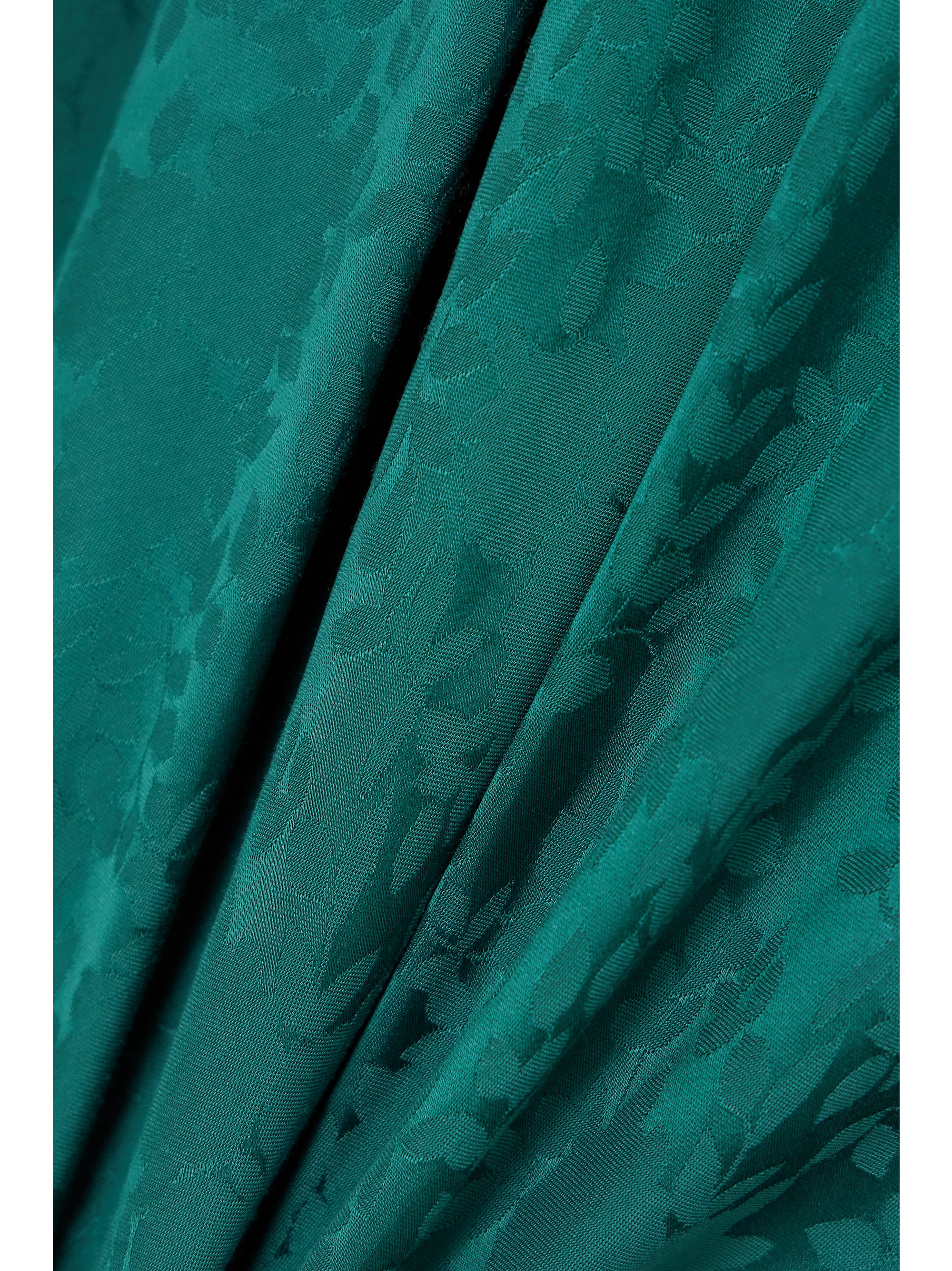 RIXO Zadie satin-jacquard midi dress thumbnail