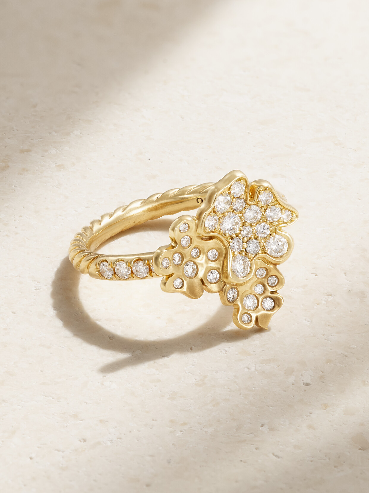 DAVID YURMAN FINE PETALS 18-KARAT GOLD DIAMOND RING