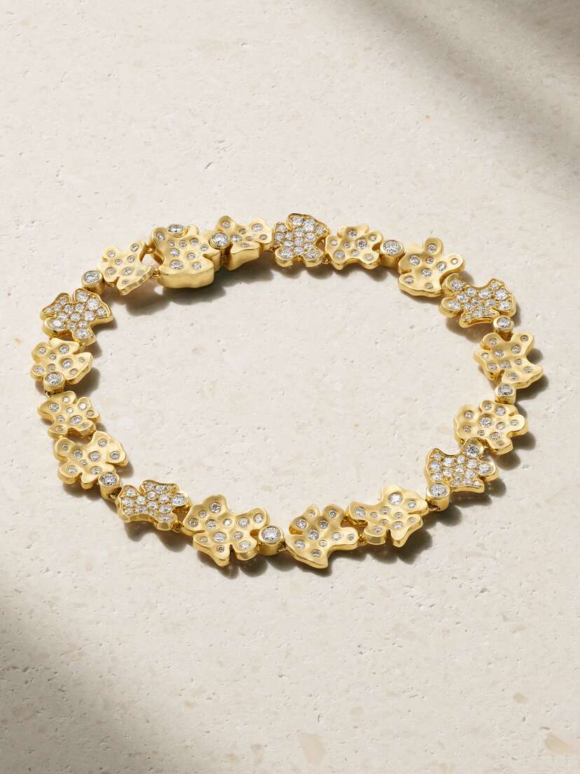 David Yurman Fine Petals 18-karat Gold Diamond Bracelet