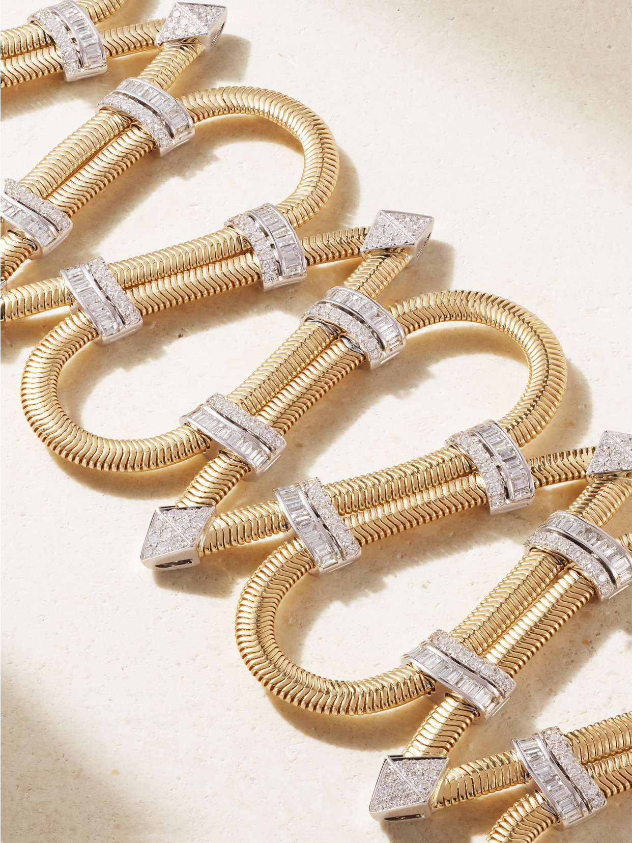 Nikos Koulis Feelings 18-karat Yellow And White Gold Diamond Bracelet In Gold