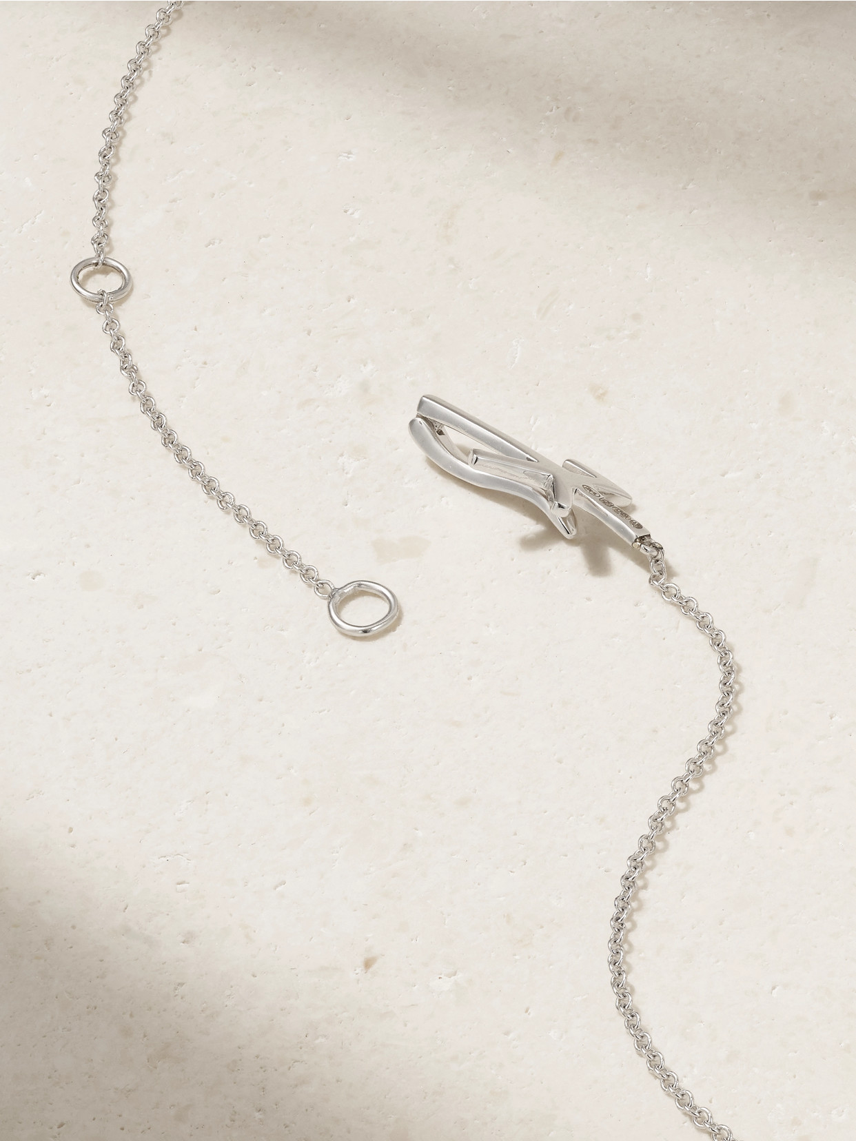 Nikos Koulis Oui 18-karat White Gold, Diamond And Enamel Necklace In Gold