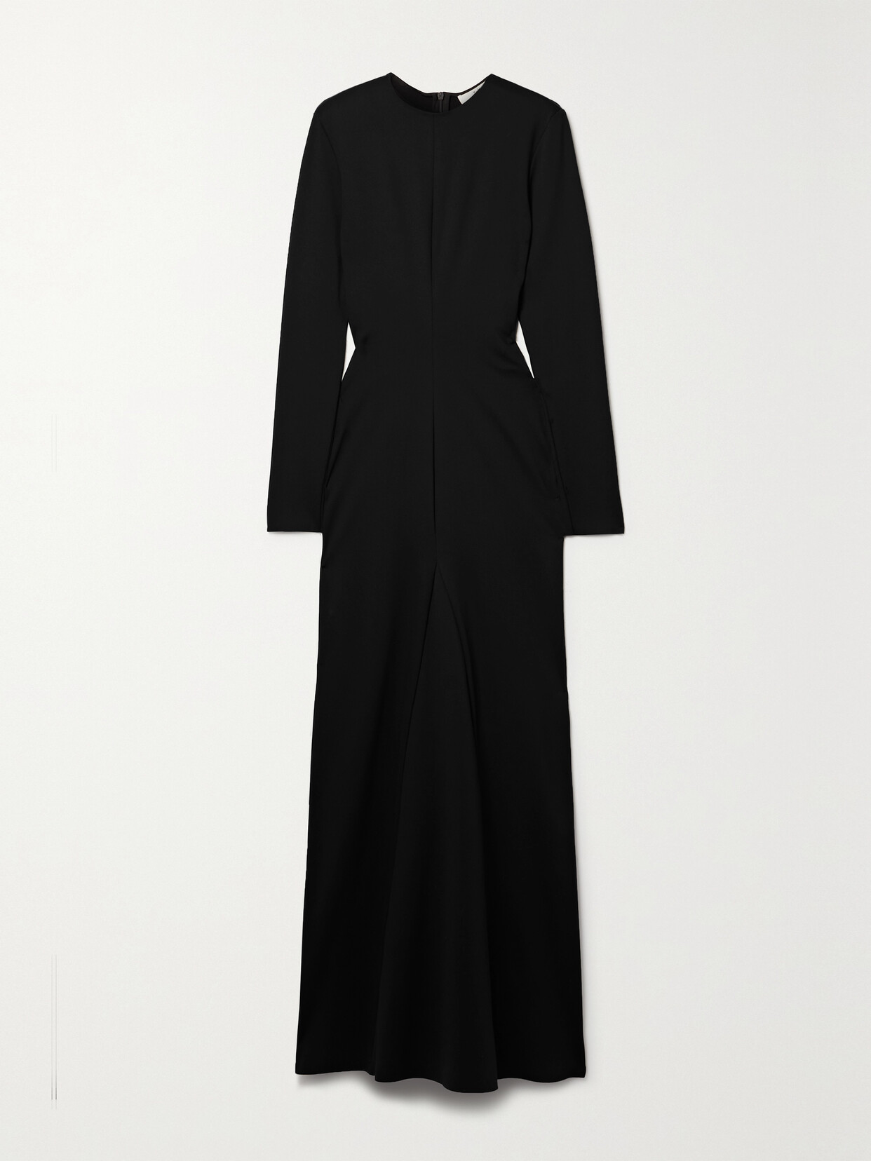 Tibi Paneled Stretch-ponte Maxi Dress In Black