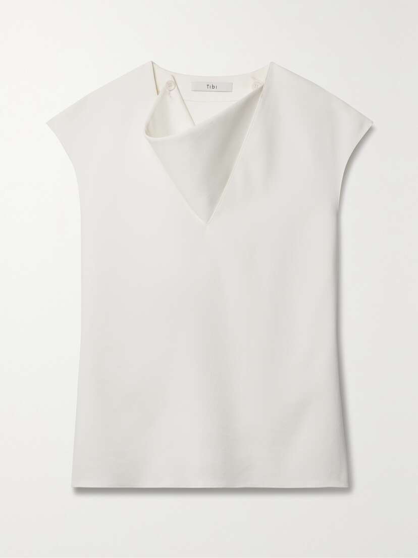 Tibi Convertible Twill Tank