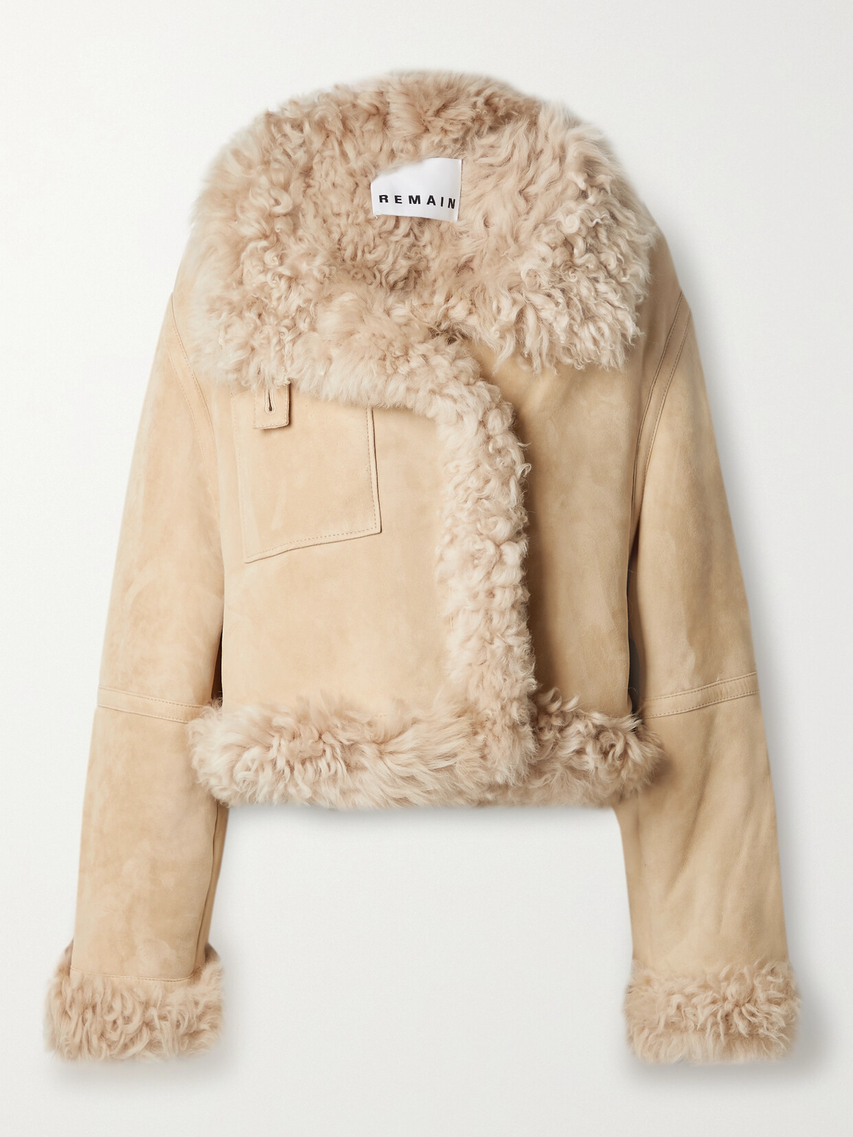 REMAIN Birger Christensen - Shearling Jacket - Neutrals