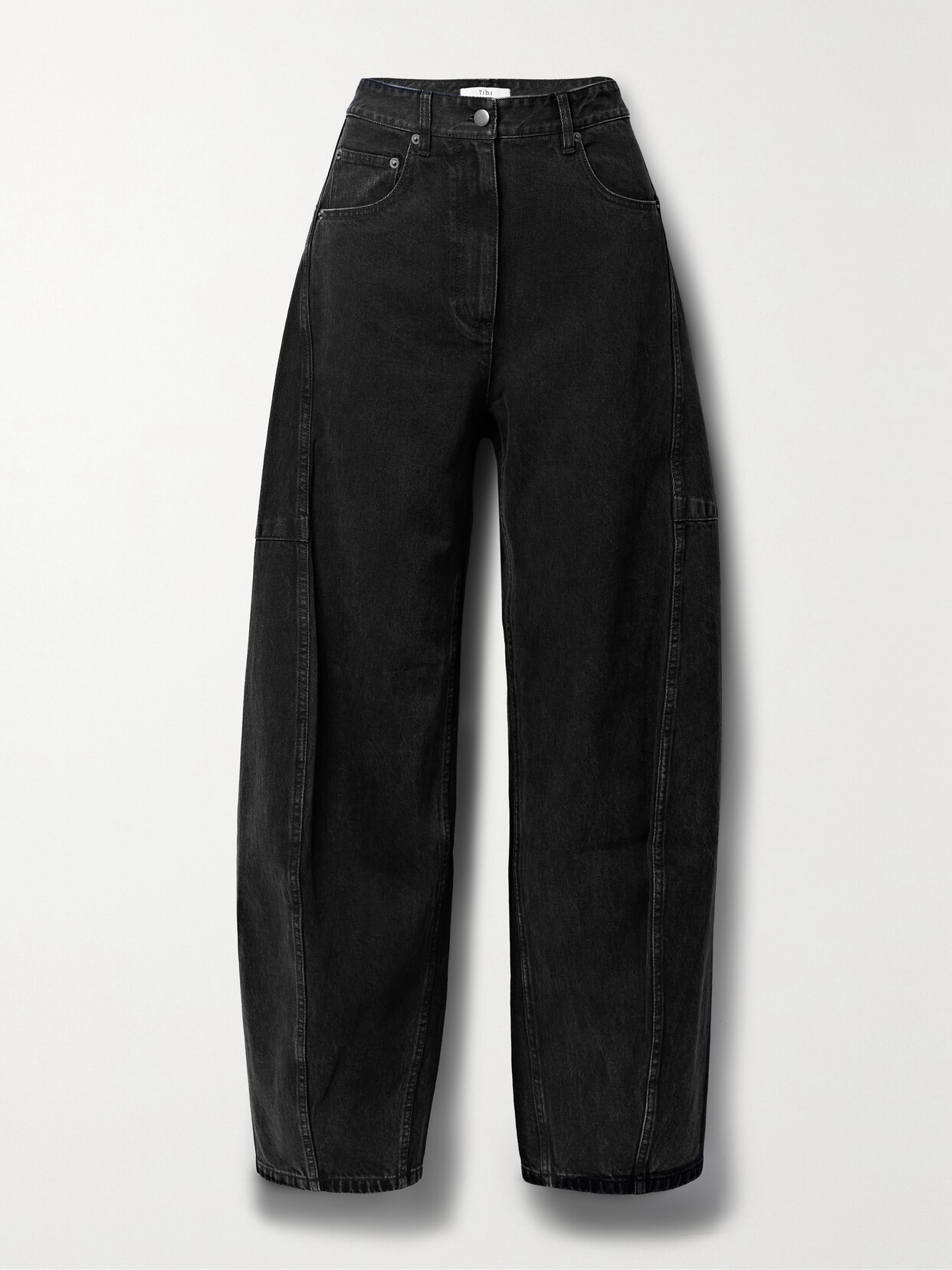 Tibi - Sid Mid-rise Wide-leg Jeans - Black