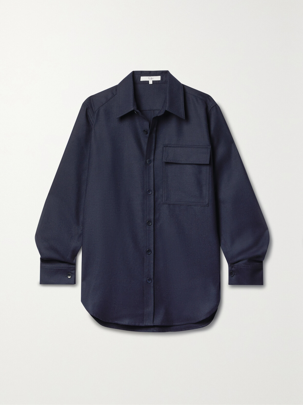 Tibi - Wool-flannel Shirt - Blue