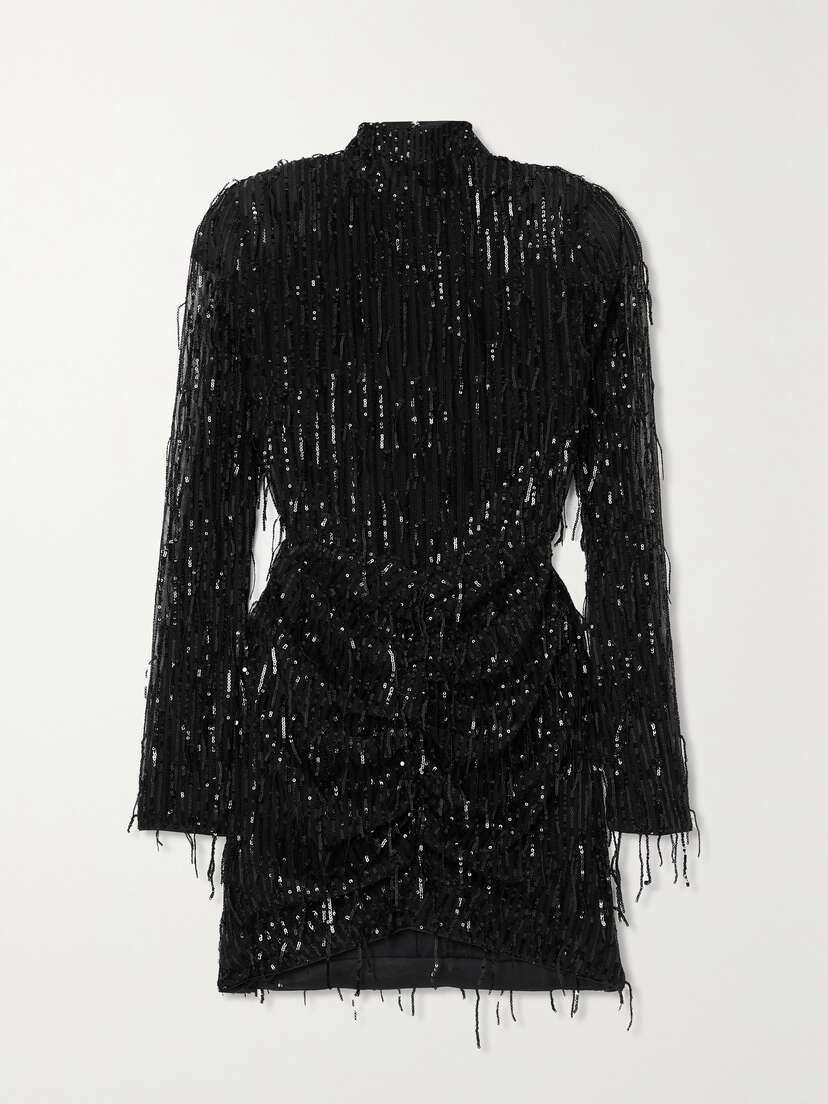 ROTATE Birger Christensen + Net Sustain Miki Sequined Stretch Recycled-tulle Mini Dress