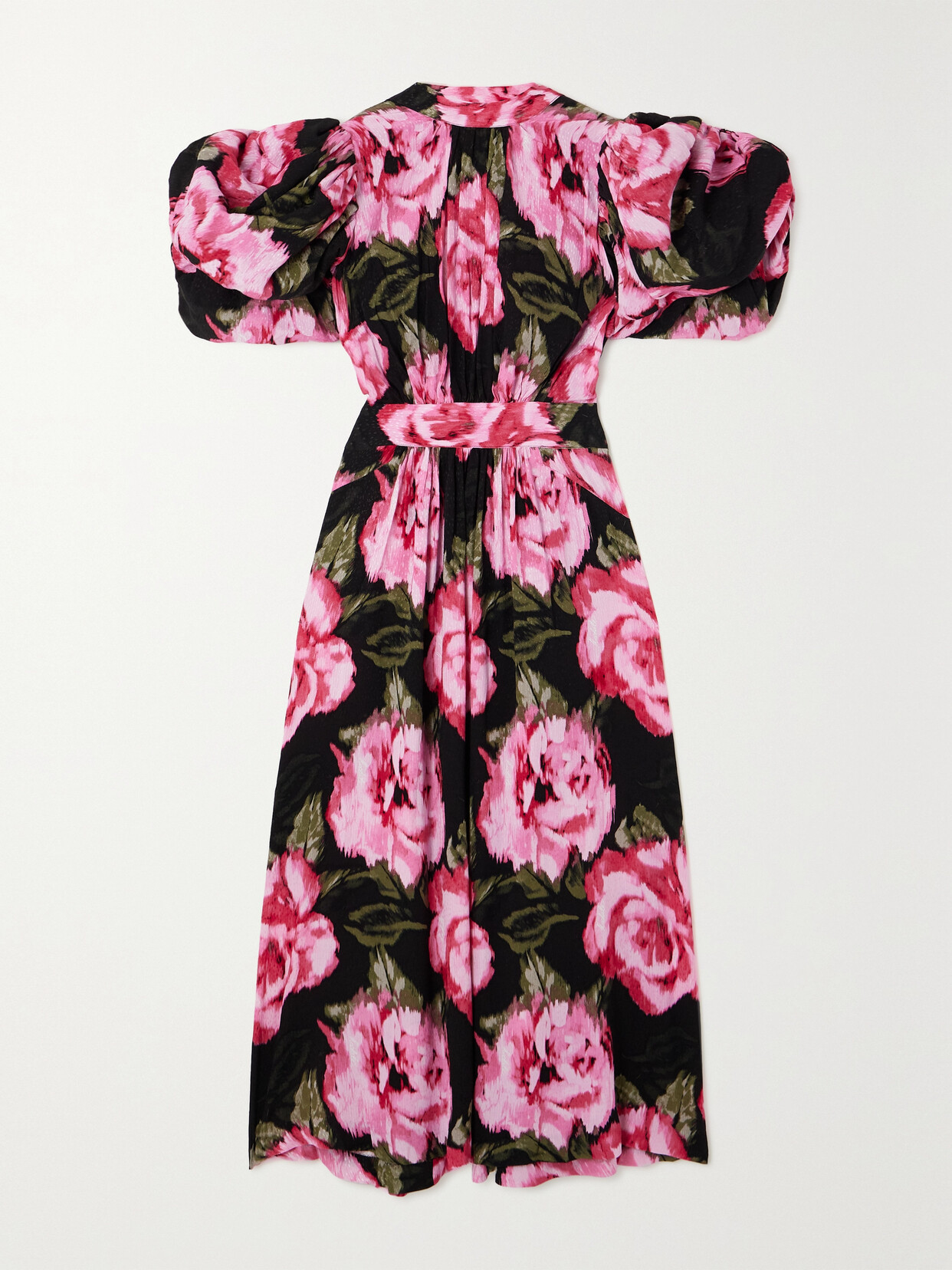 ROTATE Birger Christensen - + Net Sustain Noon Open-back Floral-jacquard Midi Dress - Purple