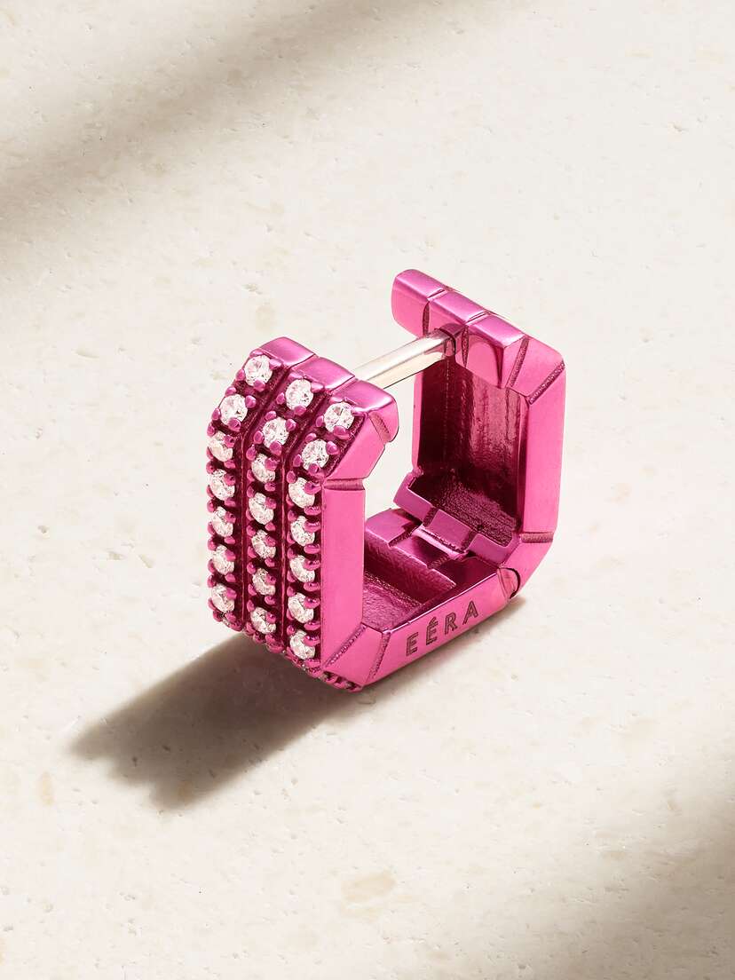 EÉRA White Gold Diamond Single Hoop Earring