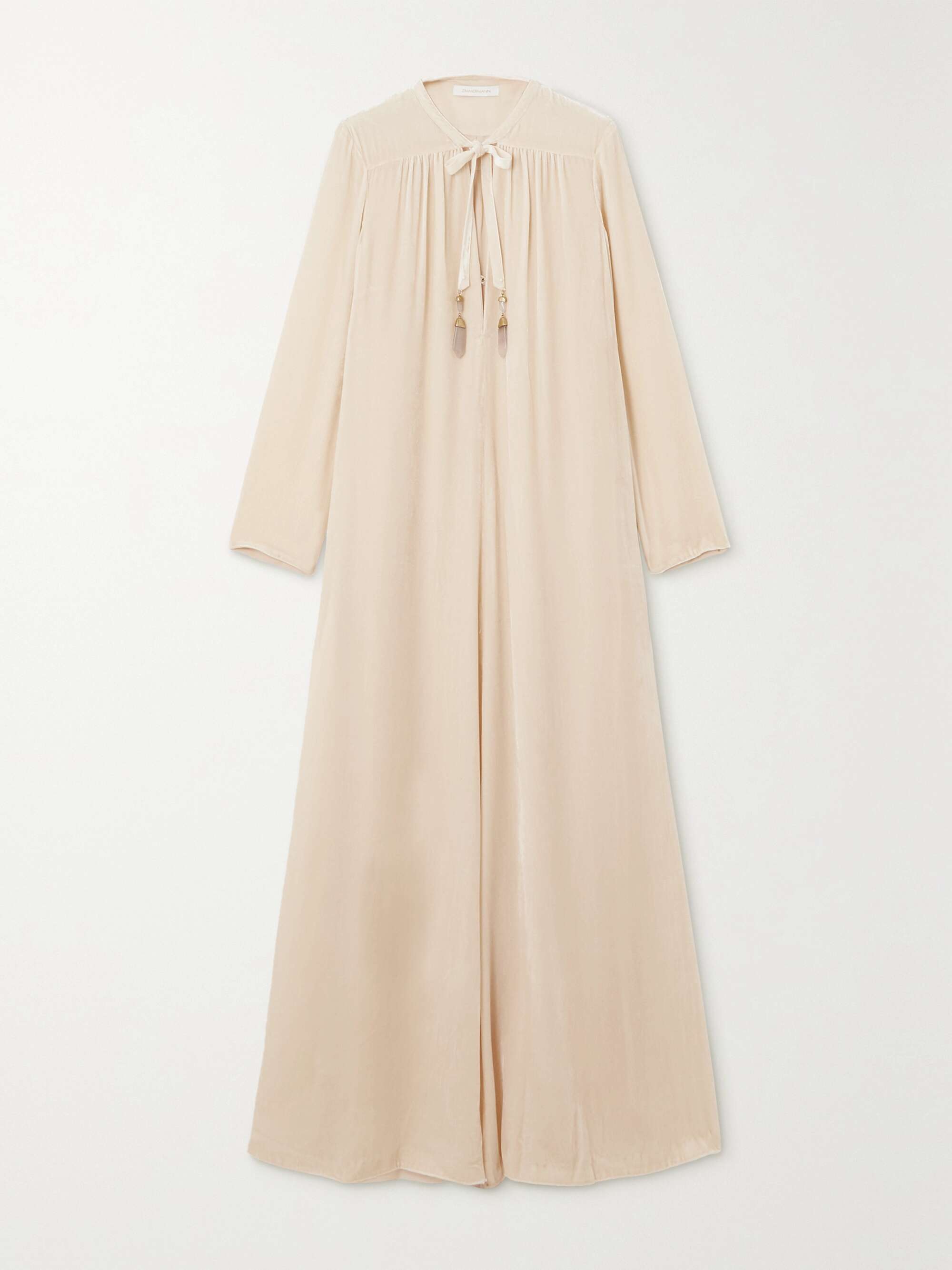 ZIMMERMANN Lyrical bead-embellished velvet maxi dress | NET-A-PORTER