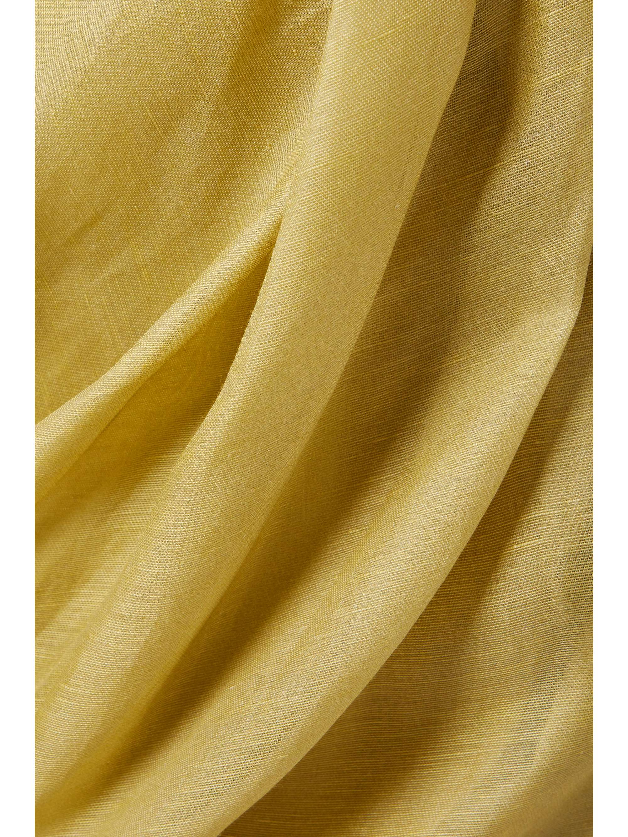 ZIMMERMANN Sensory offtheshoulder draped asymmetric linen and silk