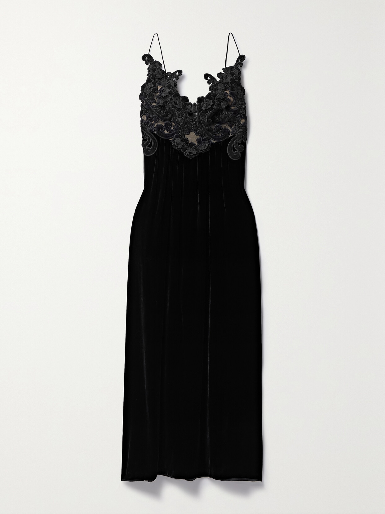 Zimmermann Sensory Velvet Slip Dress In Black